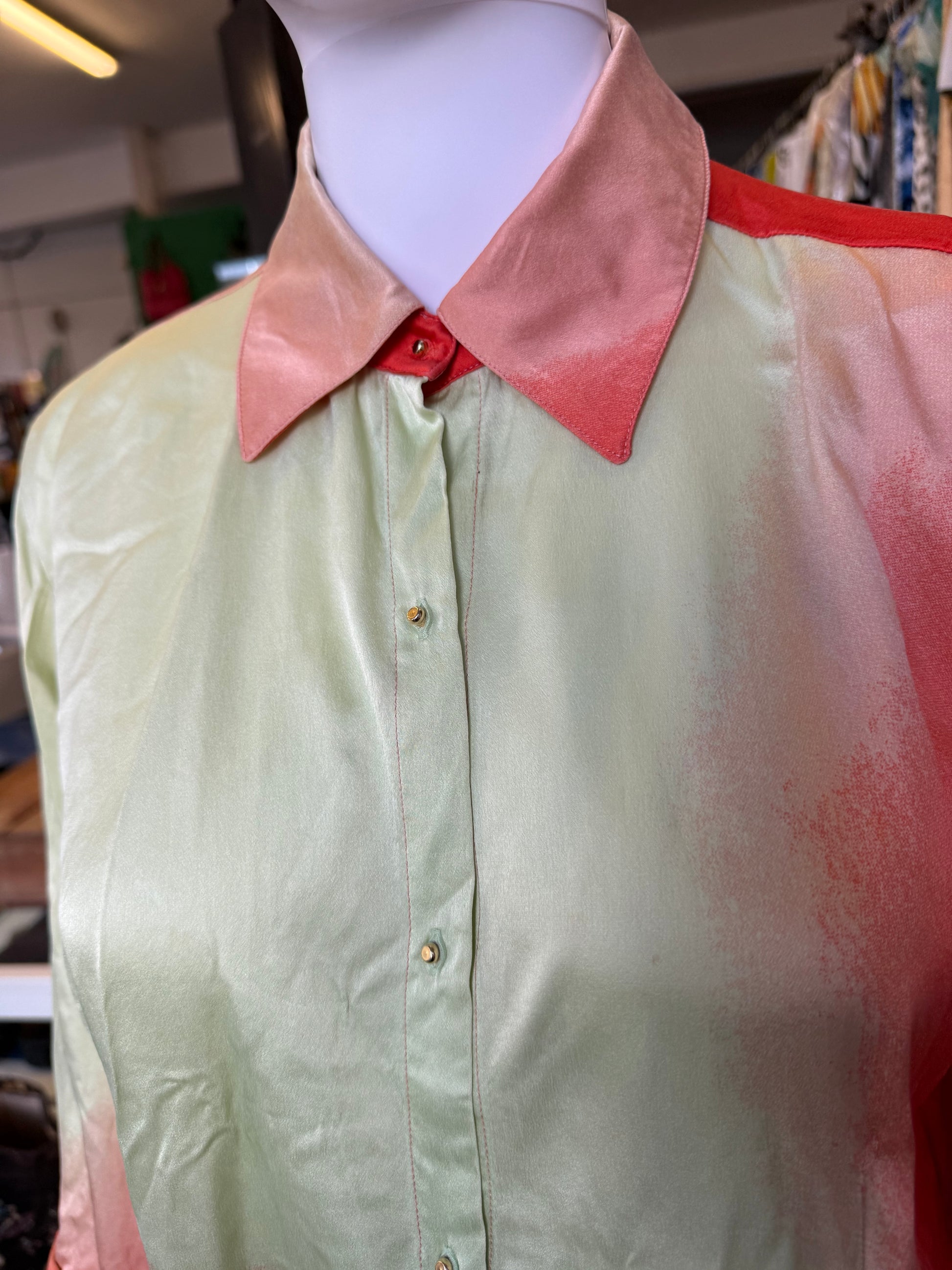 Camicia Roberto Cavalli SS2001 seta colorata