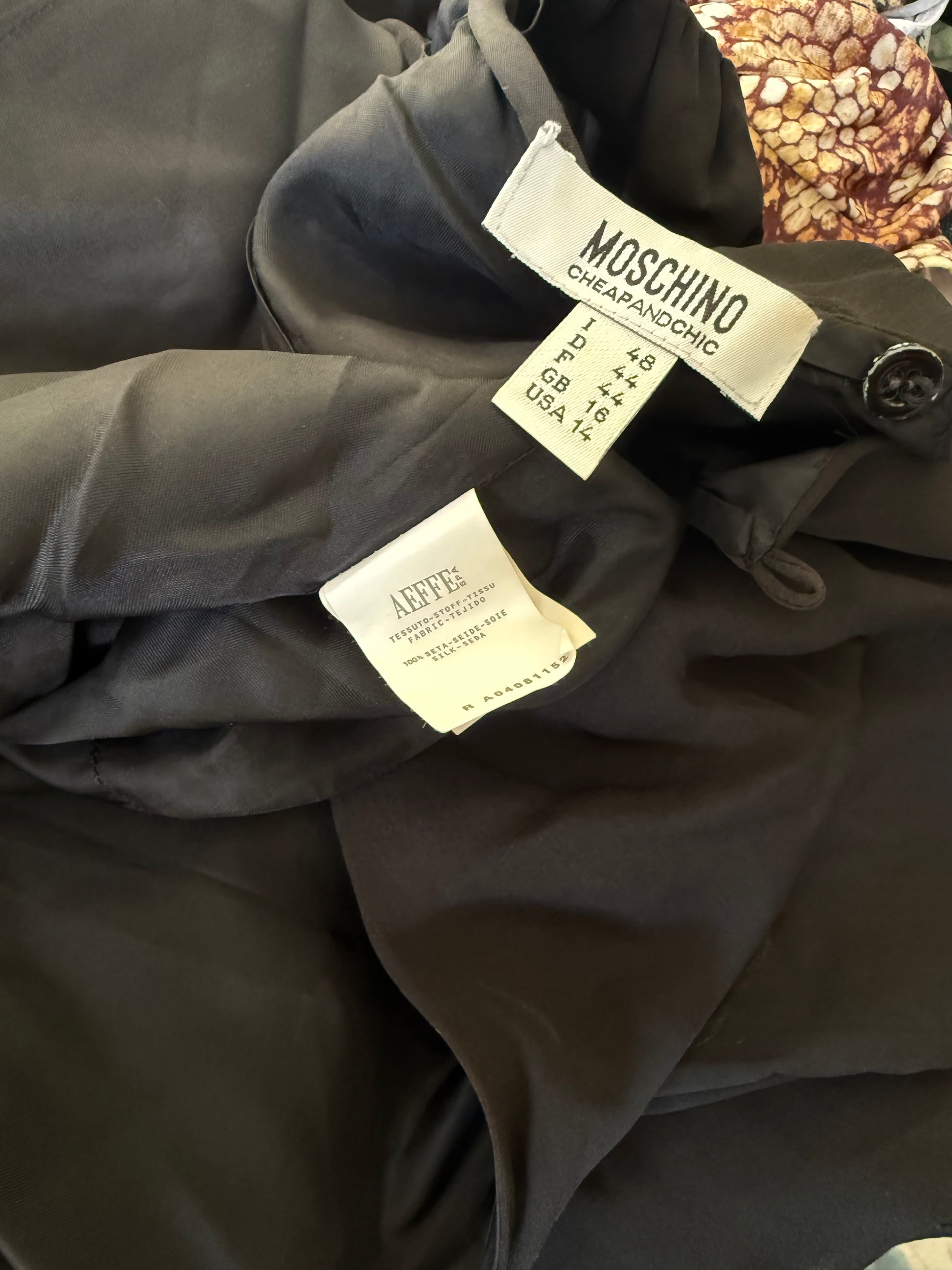 Abito Moschino fiore seta 2000s
