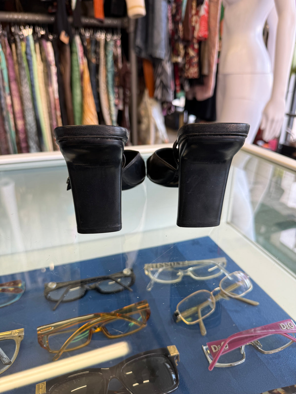 Sandali con tacco Casadei pitone e cavallino 90s nuove
