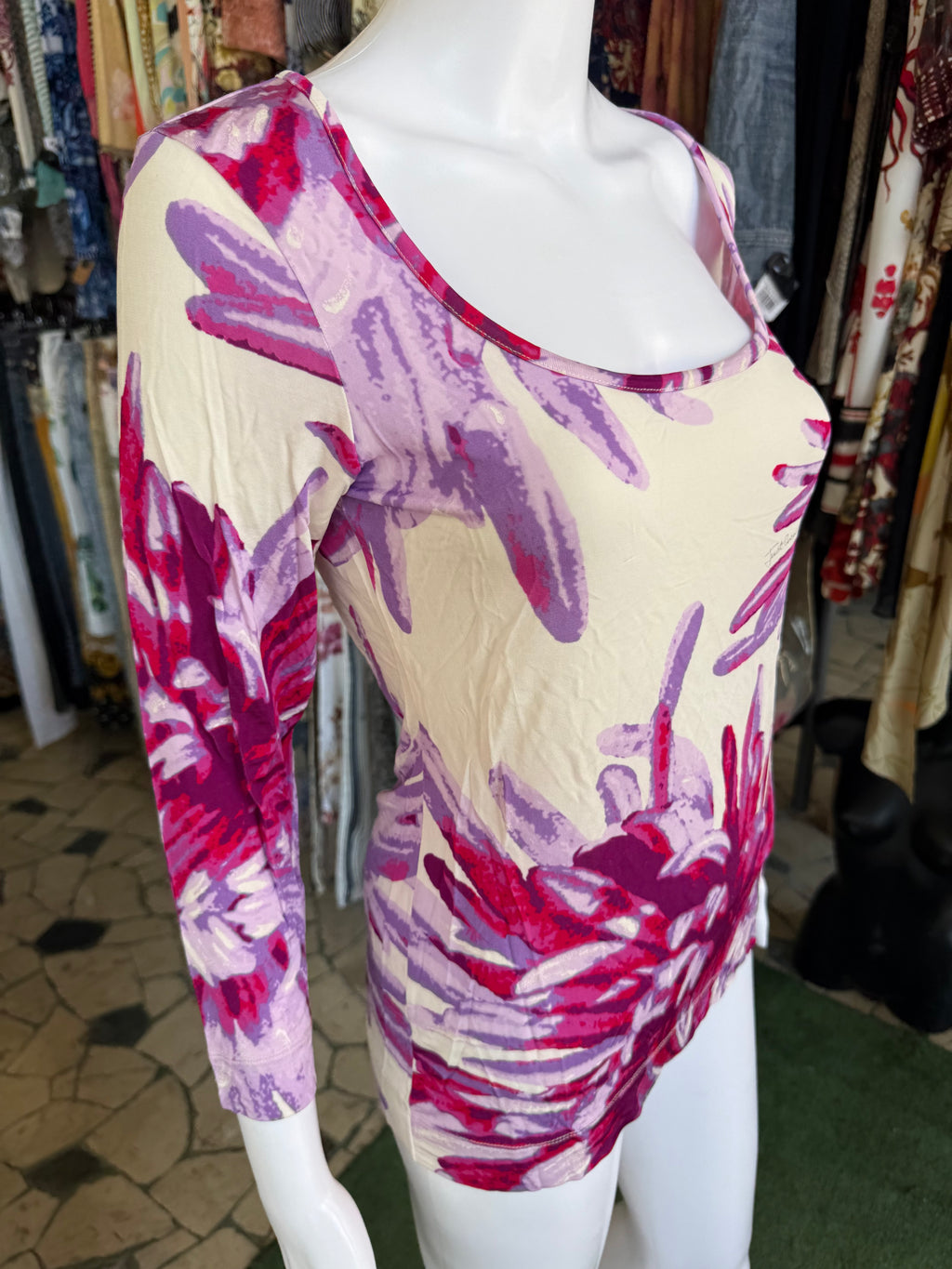 Top Roberto Cavalli petali maxi 2000s