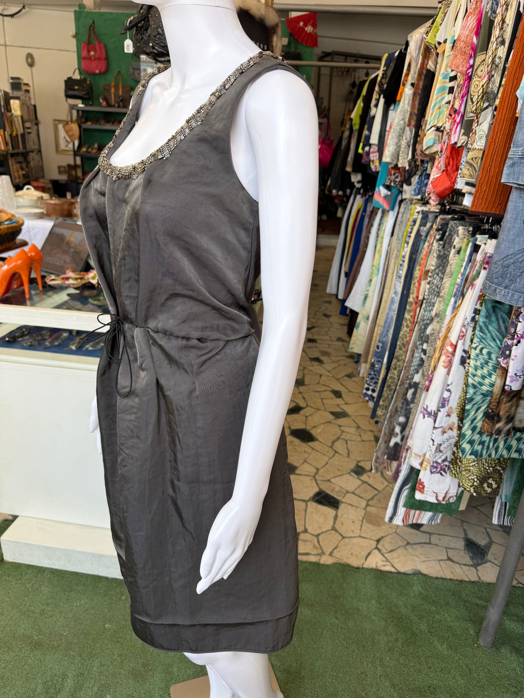 Abito Marni in nylon ricamato 00s
