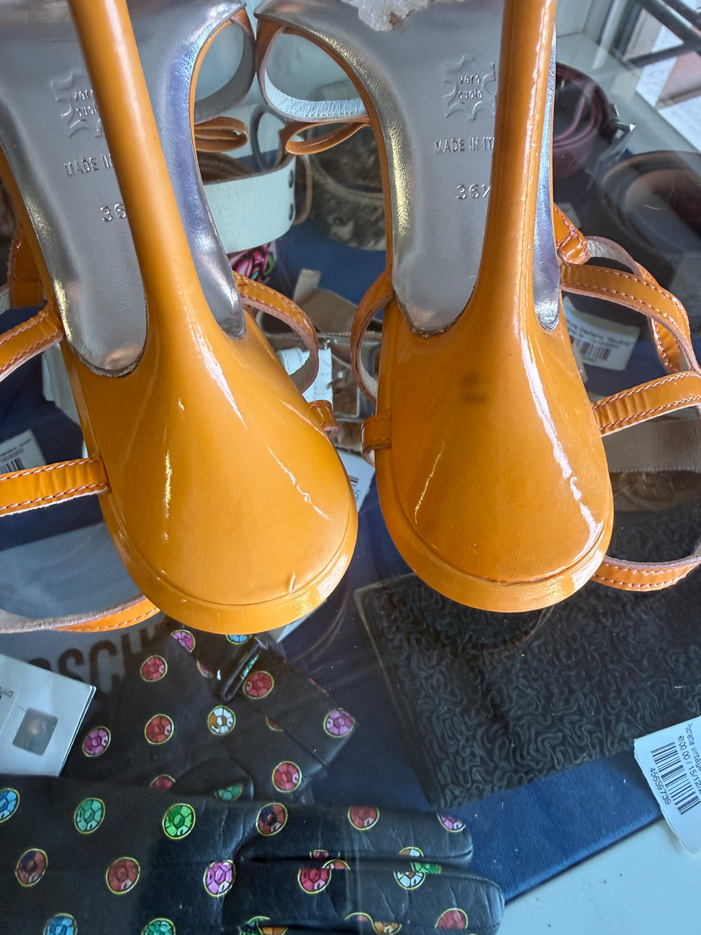 Tacchi Dsquared2 pelle e plastica nuovi 2000s