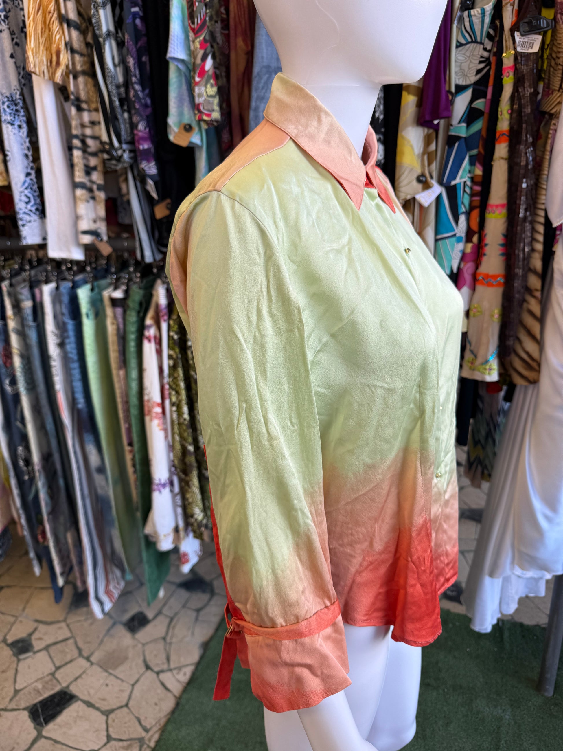 Camicia Roberto Cavalli SS2001 seta colorata