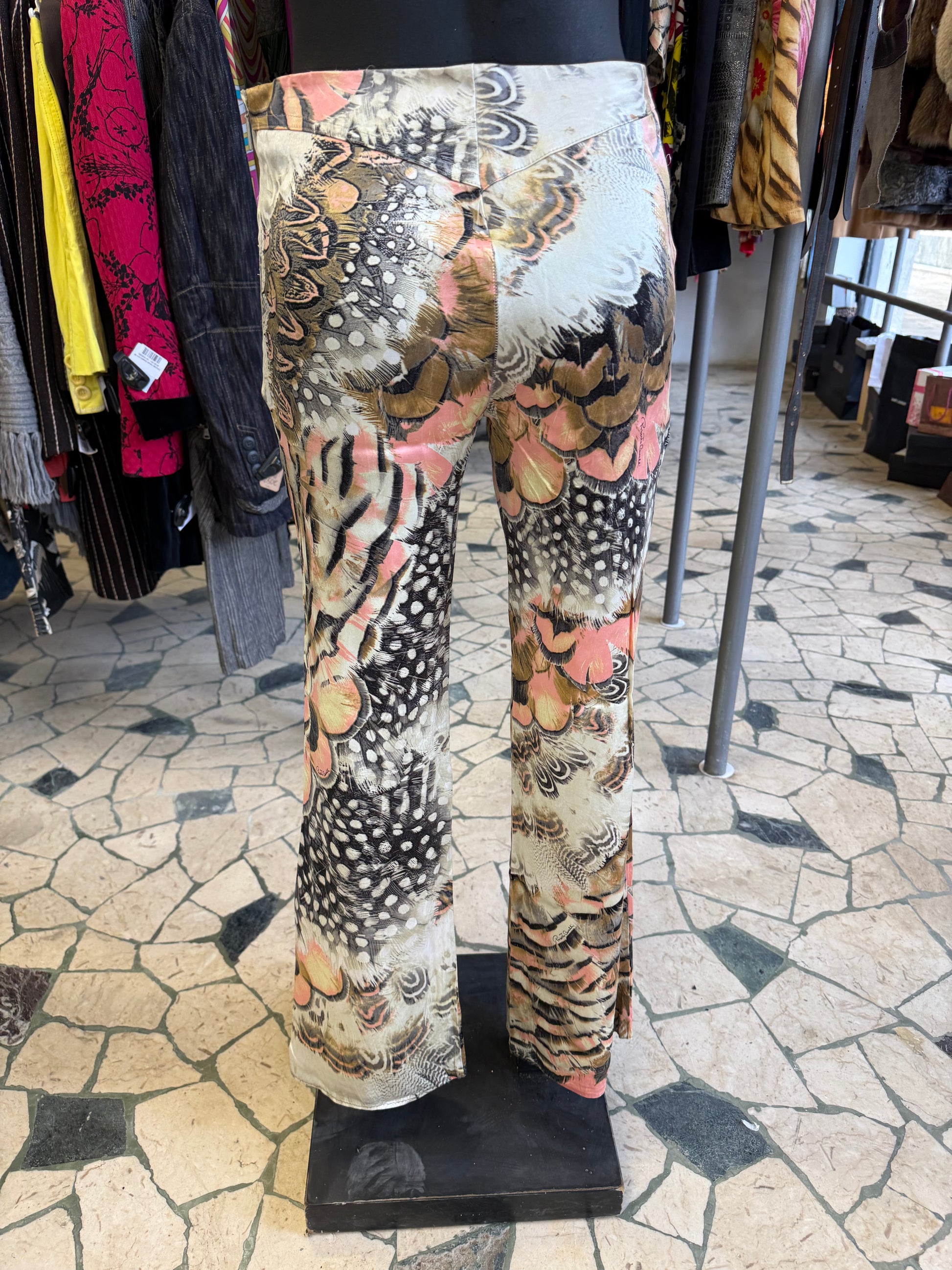 Pantalone Roberto Cavalli SS2004 seta animalier