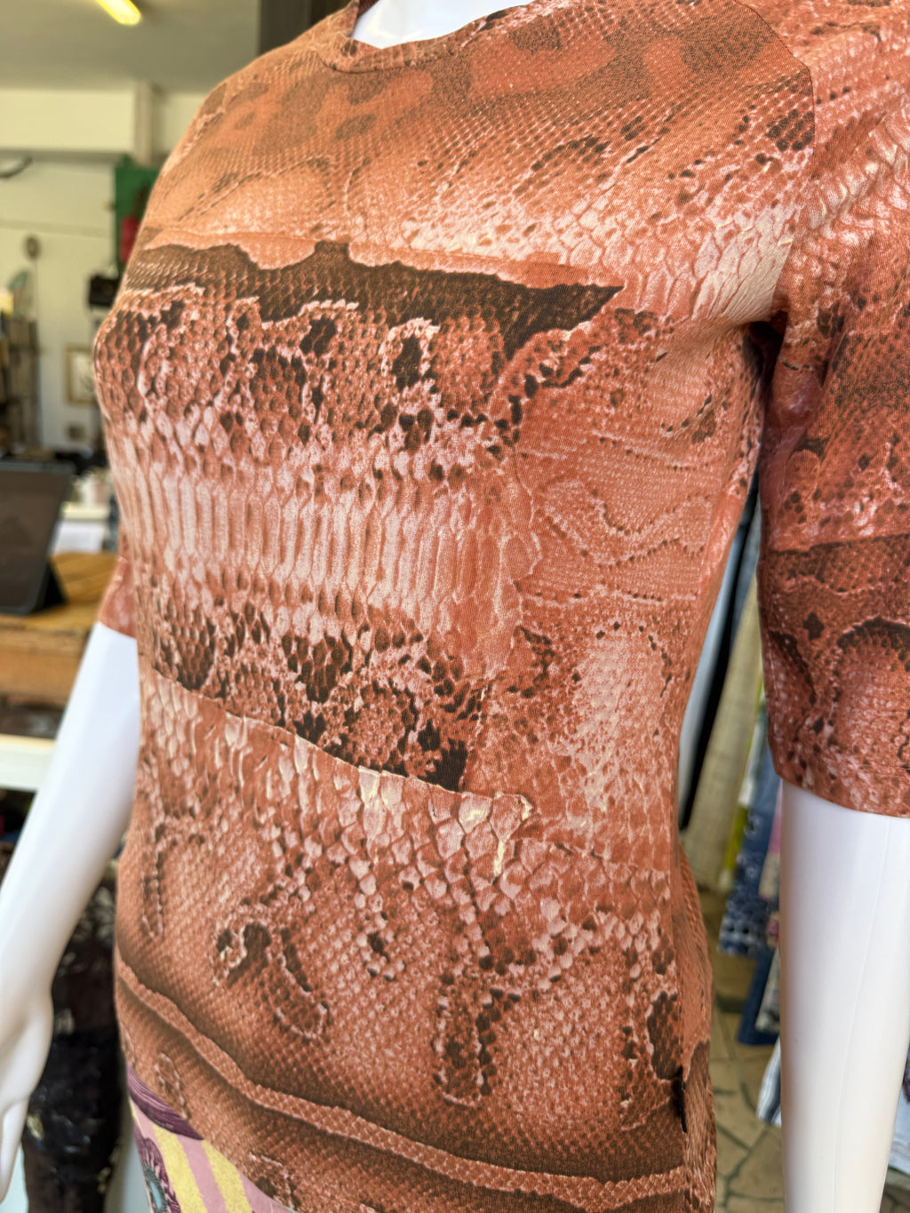 Top Roberto Cavalli Just stampa pitone nuovo