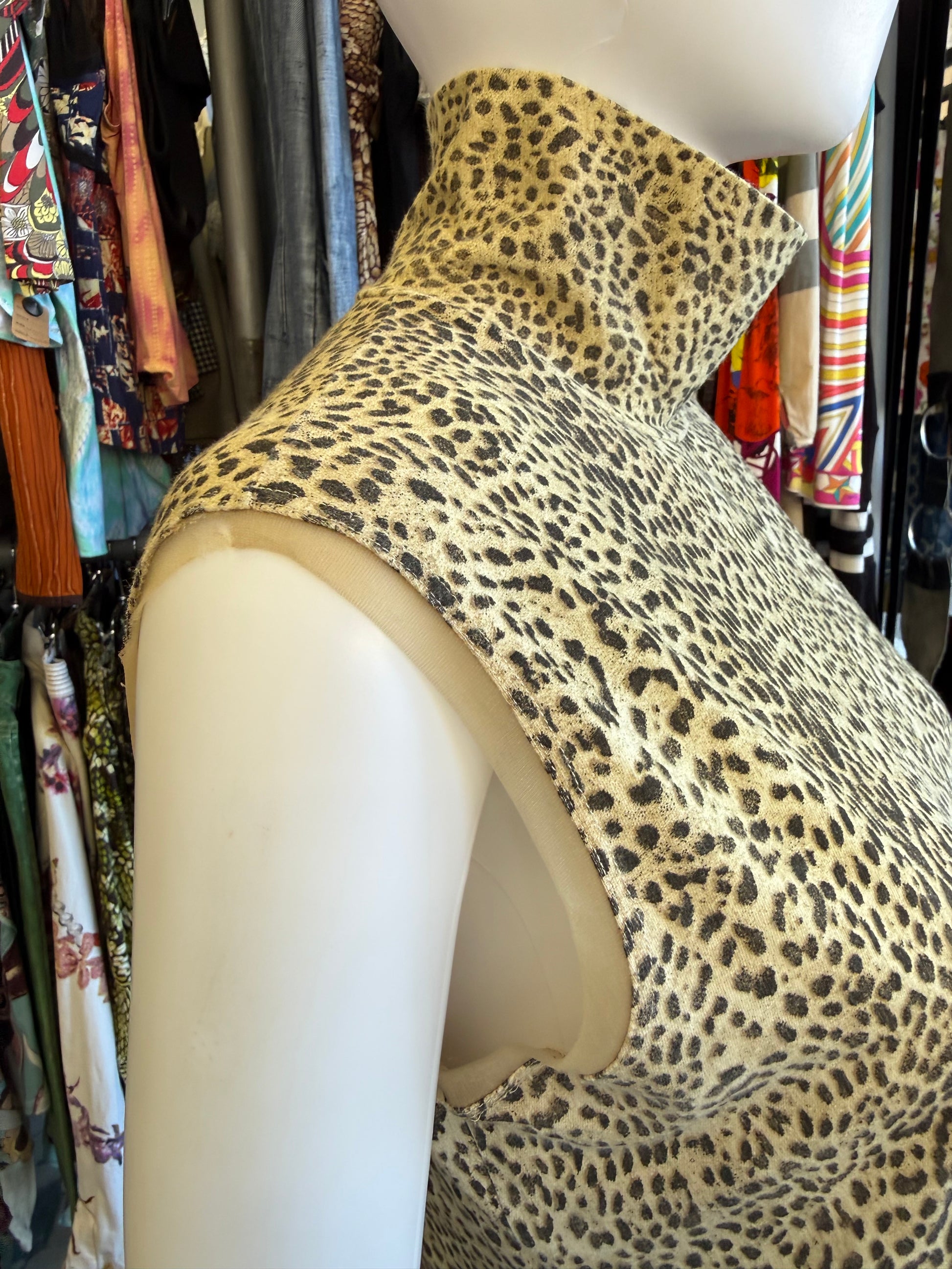 Top Roberto Cavalli FW1997 smanicato collo alto
