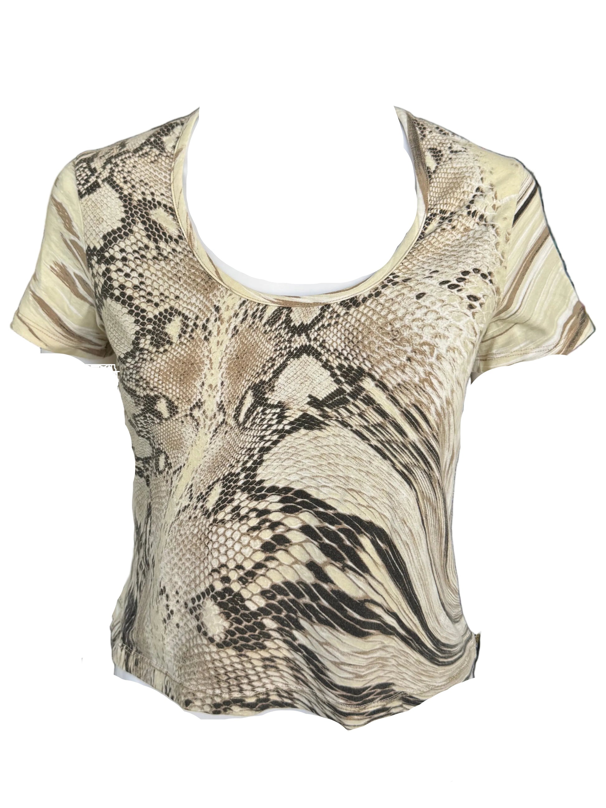 Top Roberto Cavalli pitone sfumato 2000s