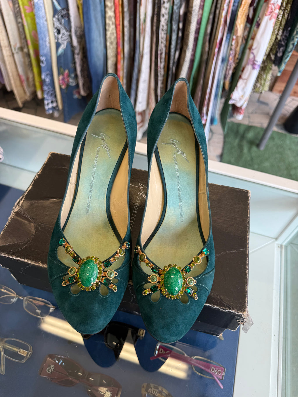 Tacchi Giuseppe Zanotti gioiello petrolio 00s
