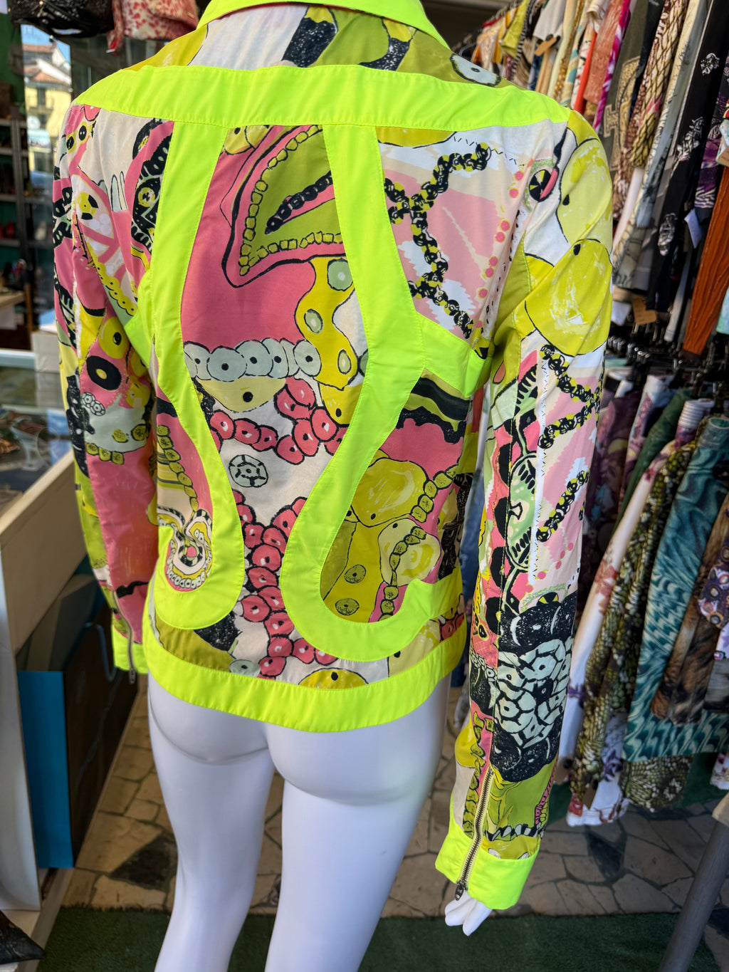 Giacca Christian Lacroix stampa fluo 00s