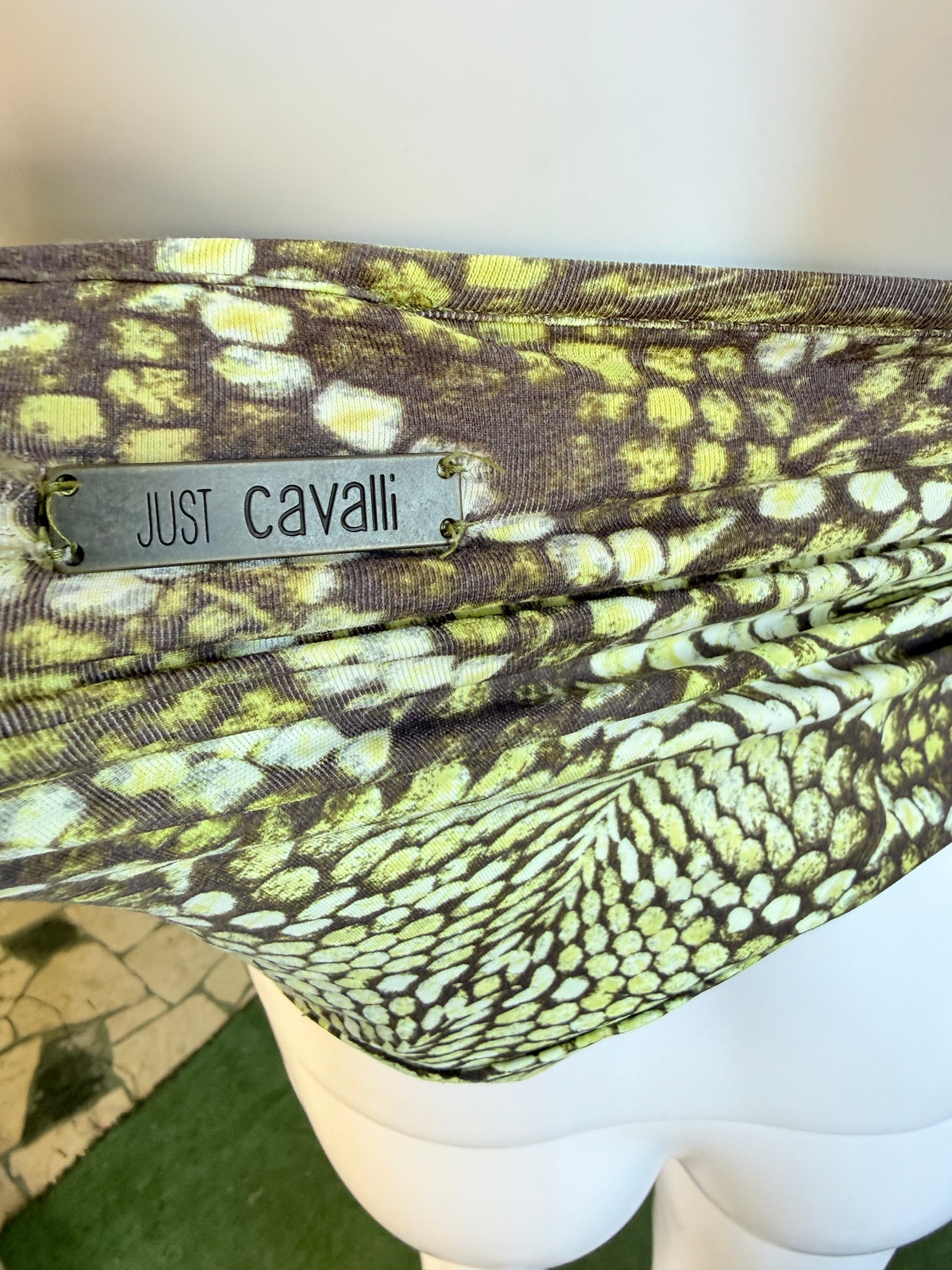 Top Roberto Cavalli pitone verde 00s
