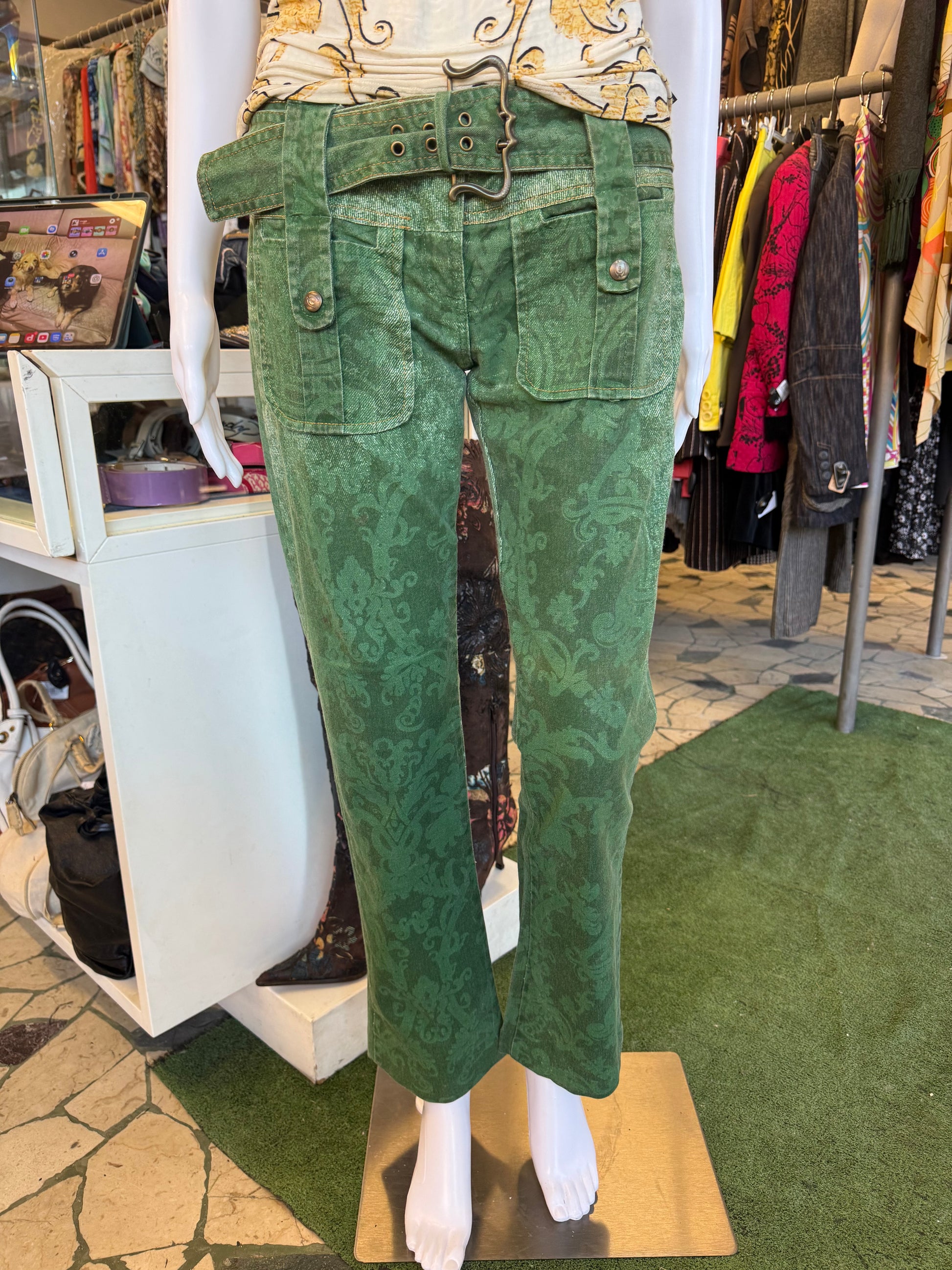 Set Roberto Cavalli verde barocco