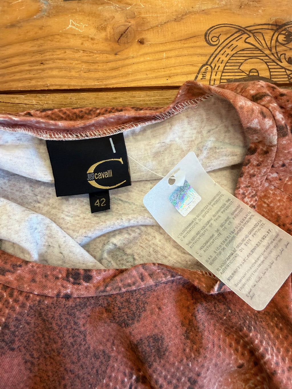 Top Roberto Cavalli Just stampa pitone nuovo