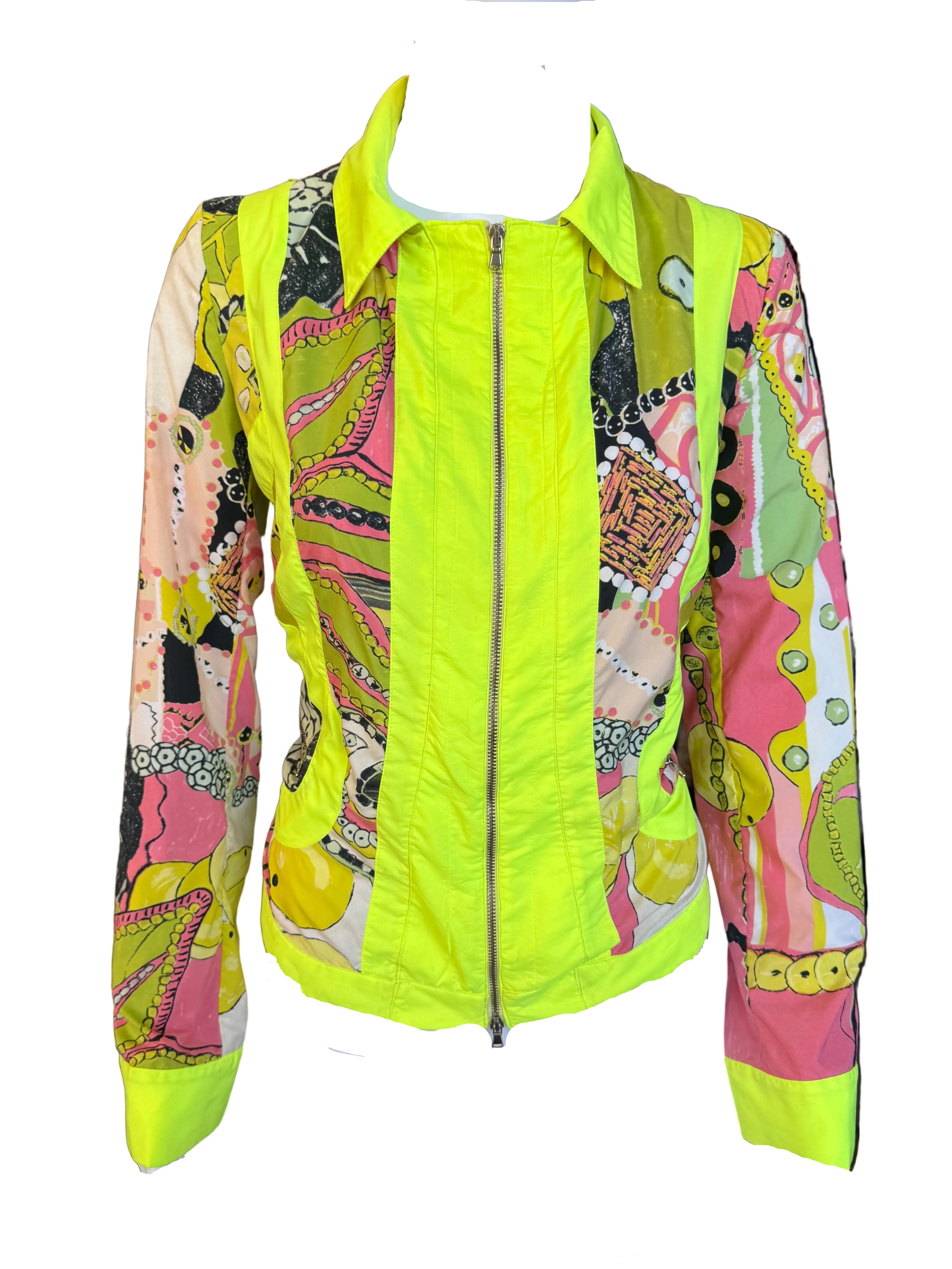 Giacca Christian Lacroix stampa fluo 00s
