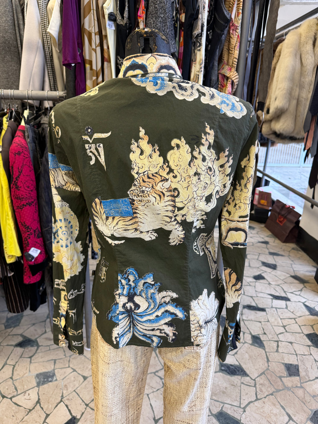 Camicia Roberto Cavalli stampa Tibet 2000”