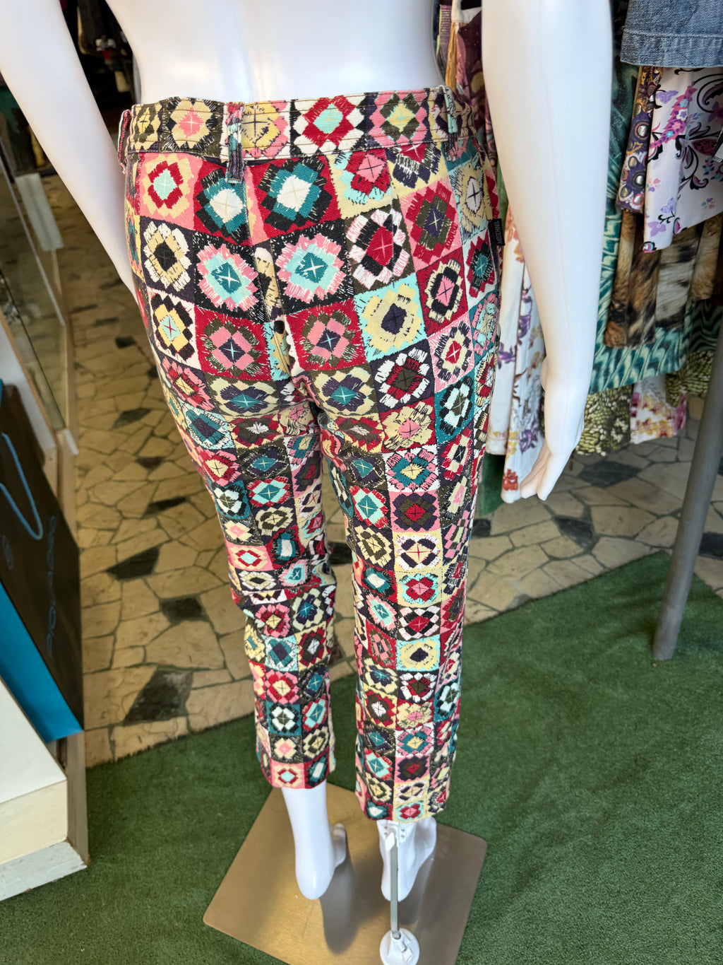 Jeans Capri Moschino patchwork 00s