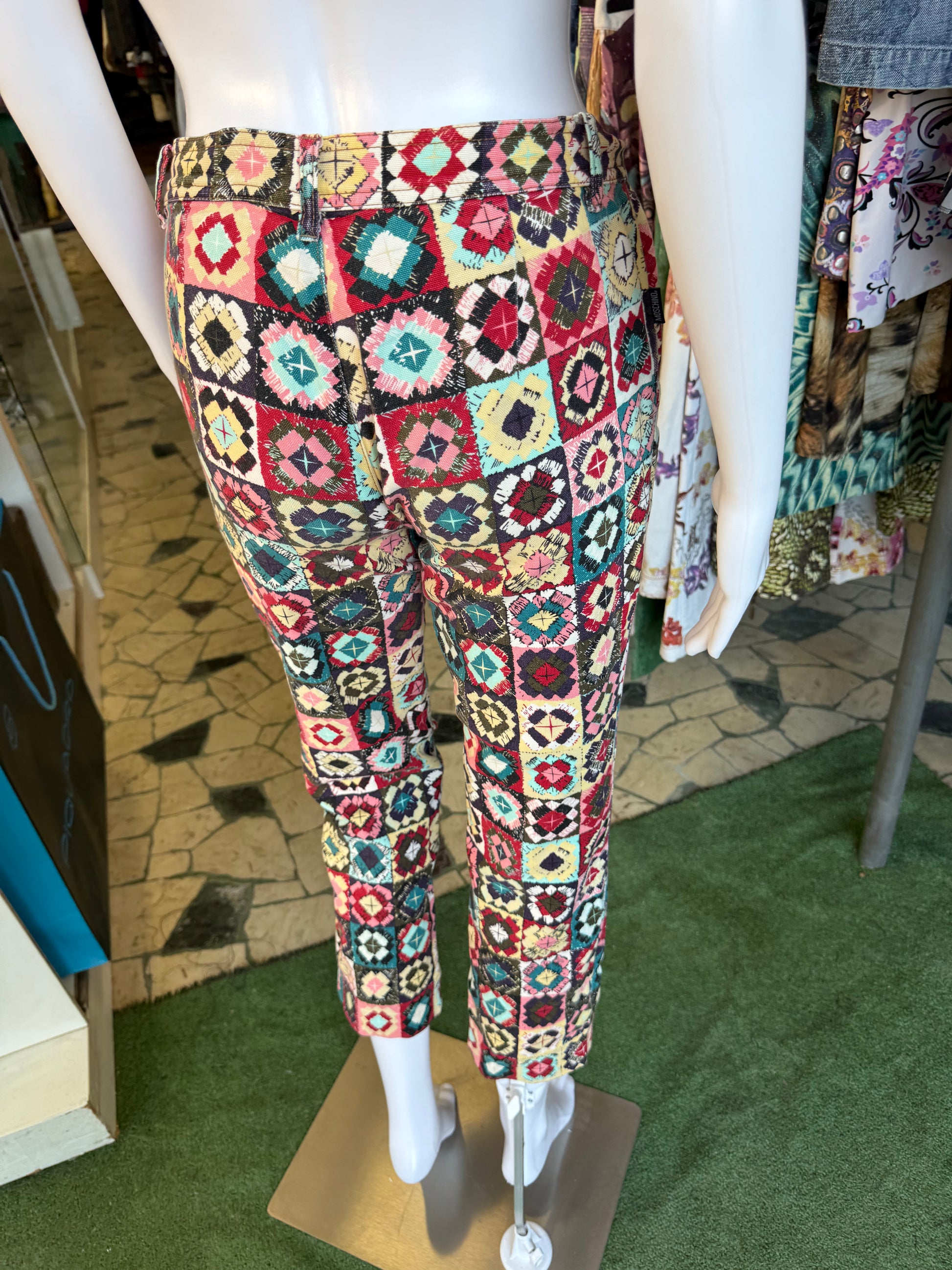 Jeans Capri Moschino patchwork 00s