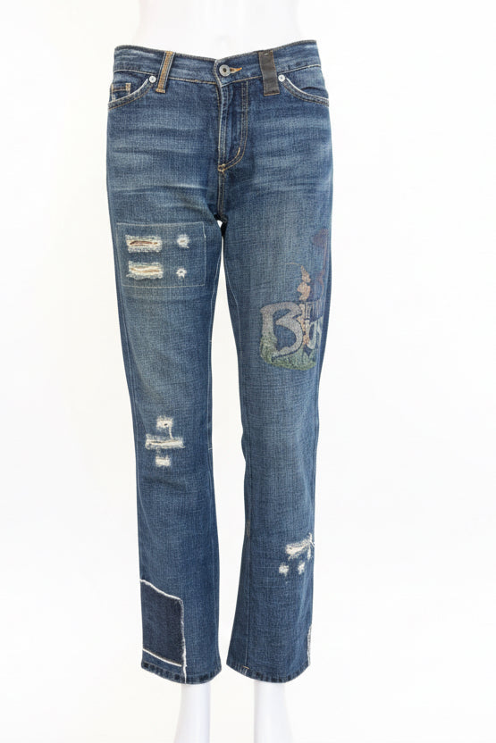 Jeans D&G patchwork SS2004 S*X print