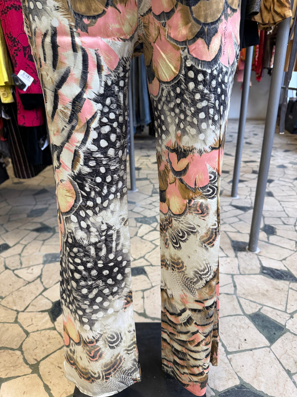 Pantalone Roberto Cavalli SS2004 seta animalier