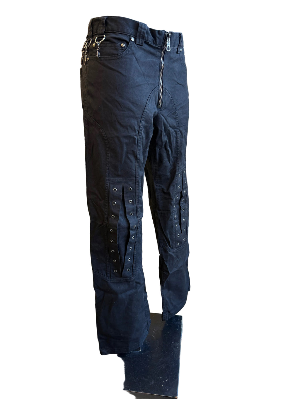 Pantalone Versace bondage gioiello anni 2000”