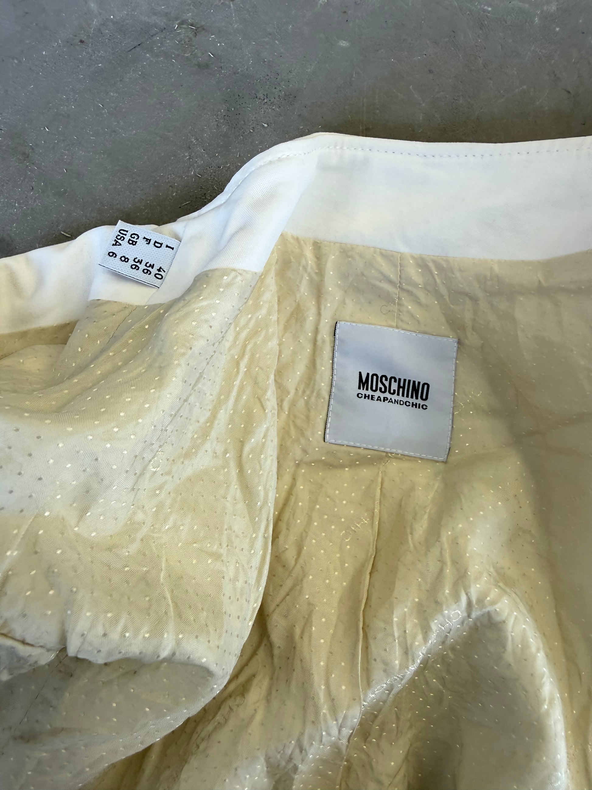 Giacca Moschino cerniere fiore