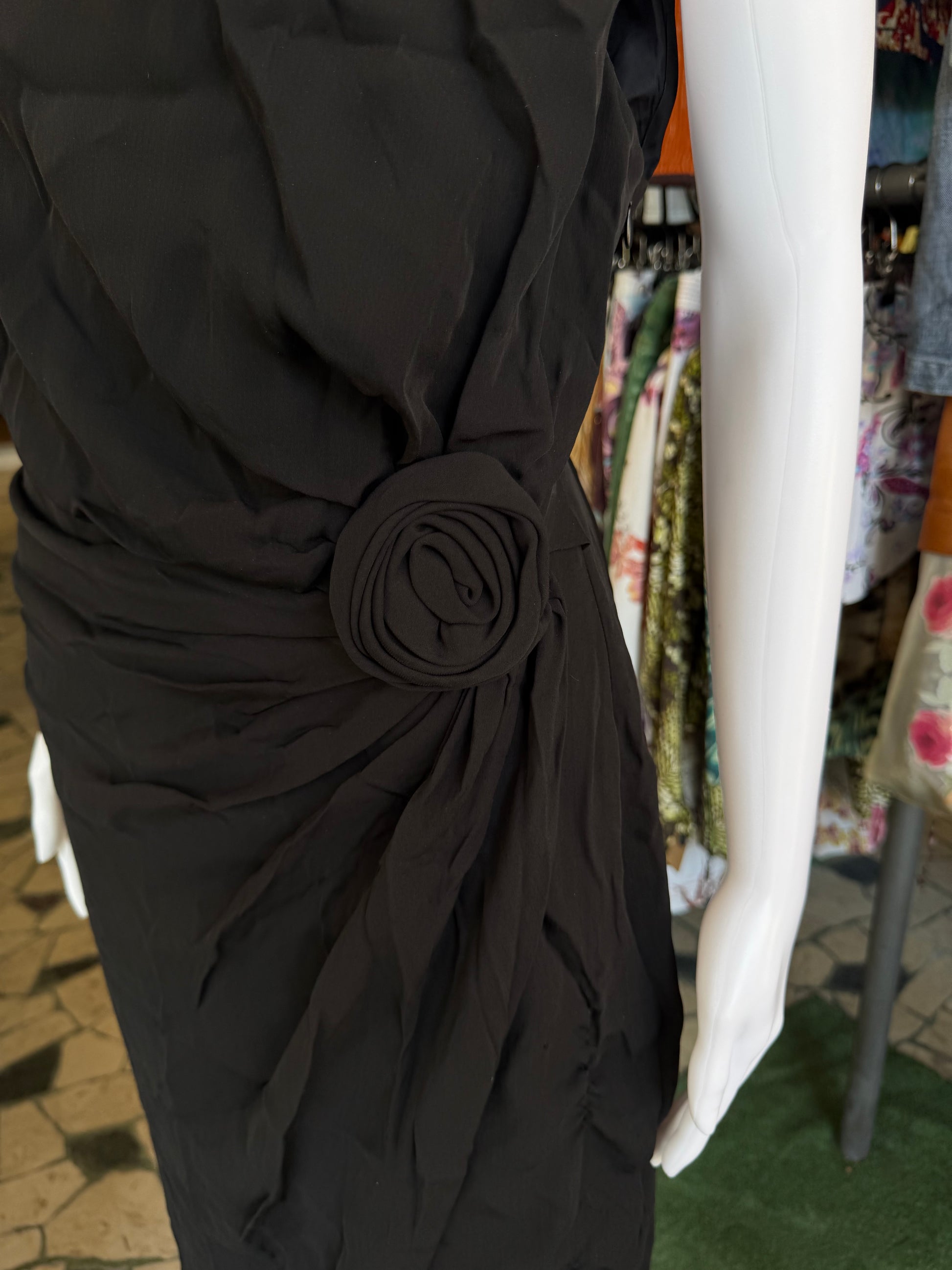 Abito Moschino fiore seta 2000s