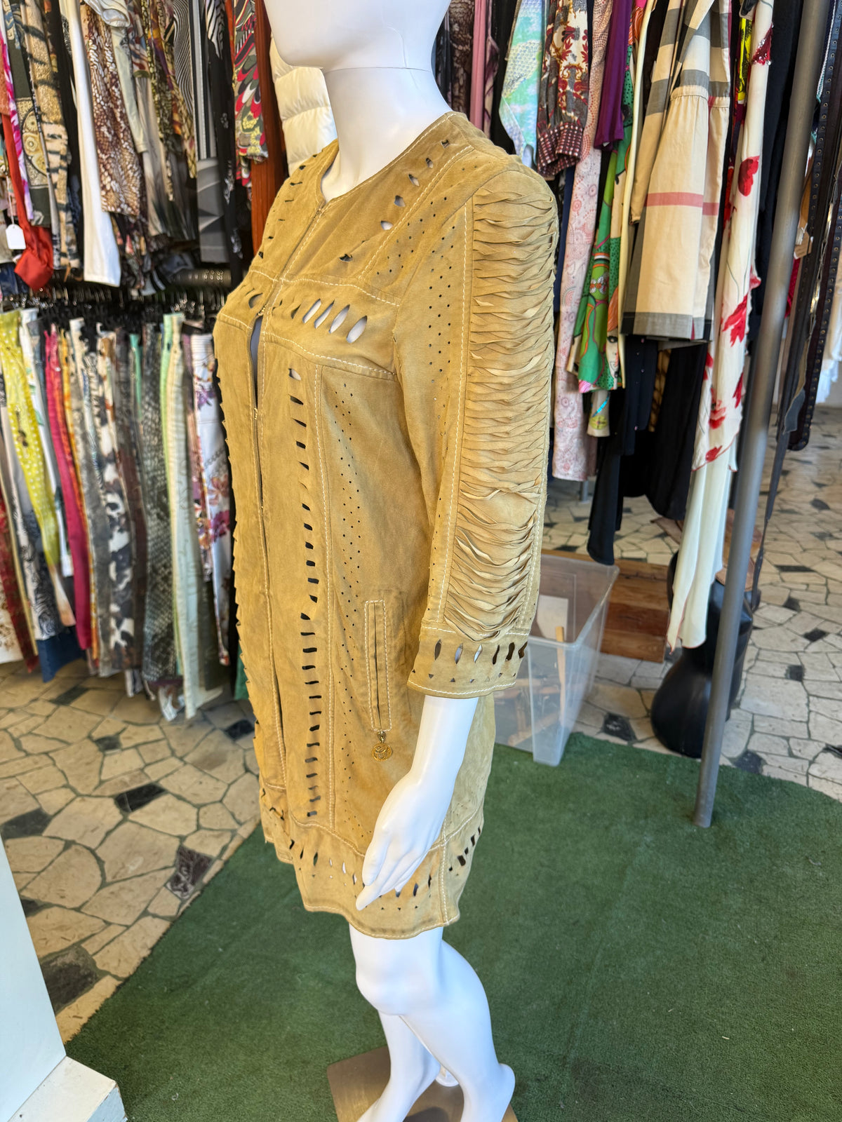 Giacca Western Roberto Cavalli in pelle 00s