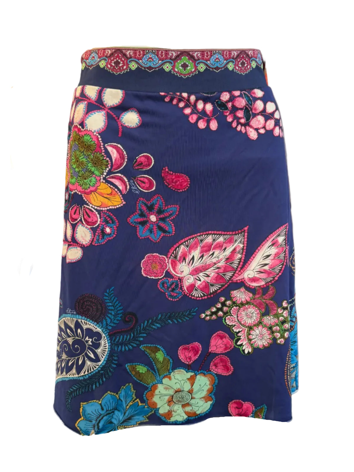 Gonna Etro stampa fiori e iconico paisley 2010s