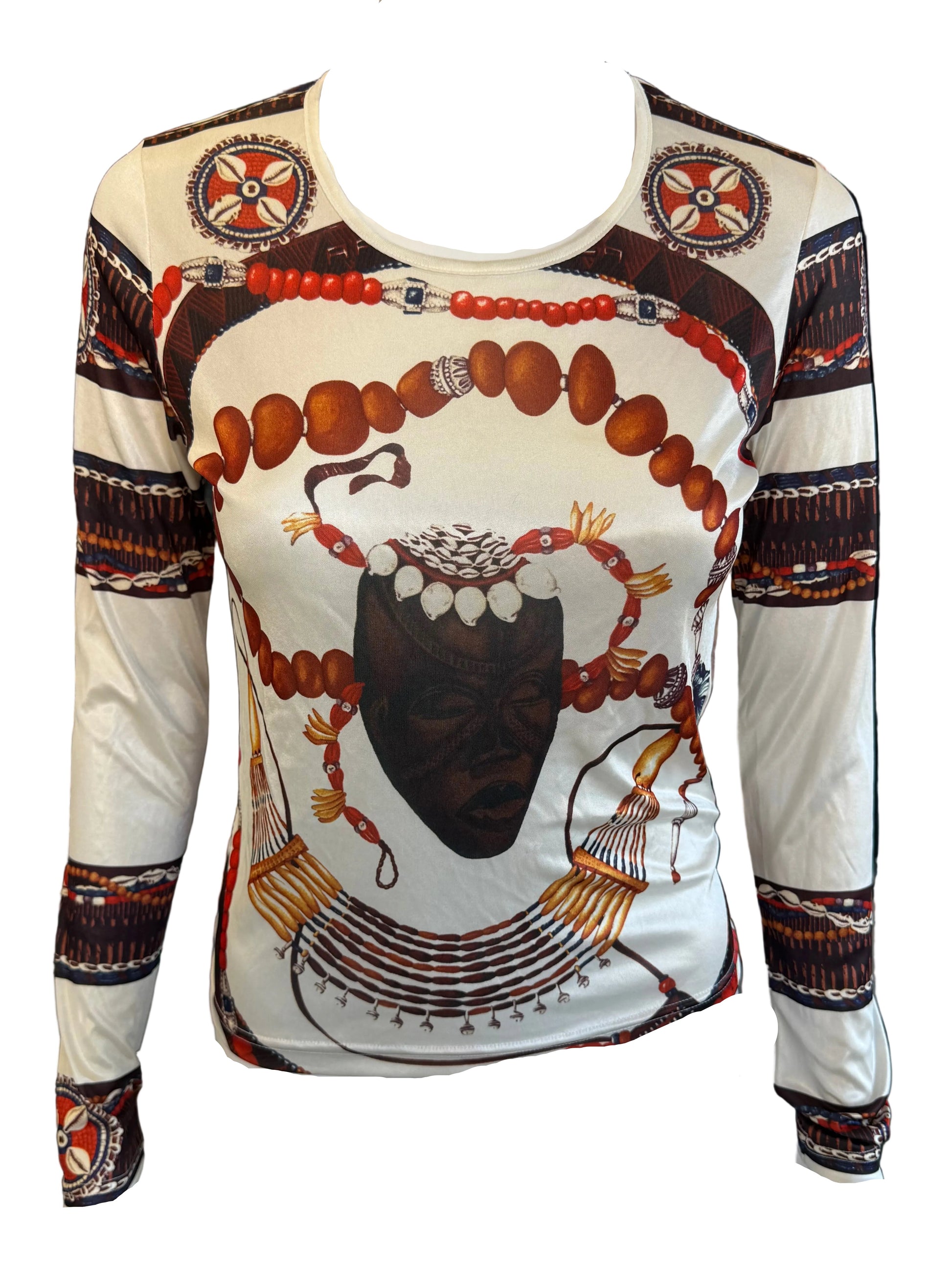 Top Etro stampa tribale manica lunga 2004