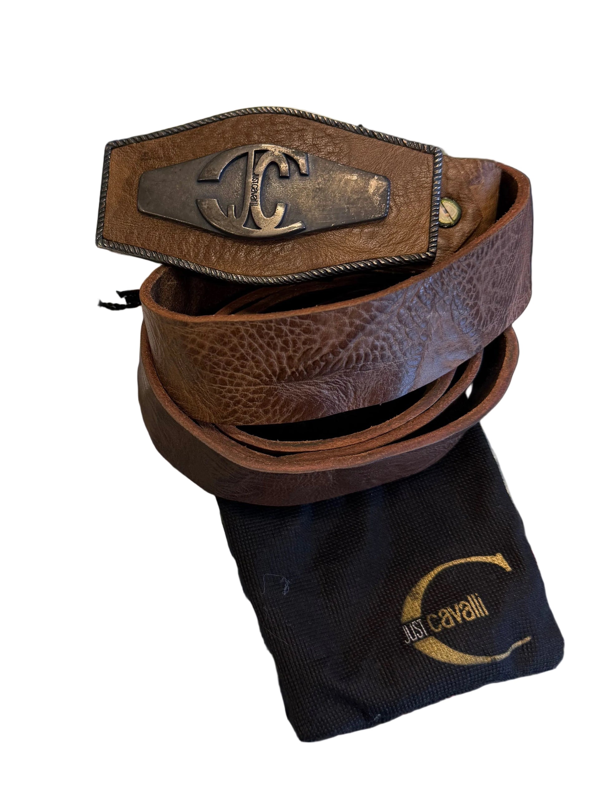 Cintura Roberto Cavalli Just 2000” fibbia rombo nuova con cartellino
