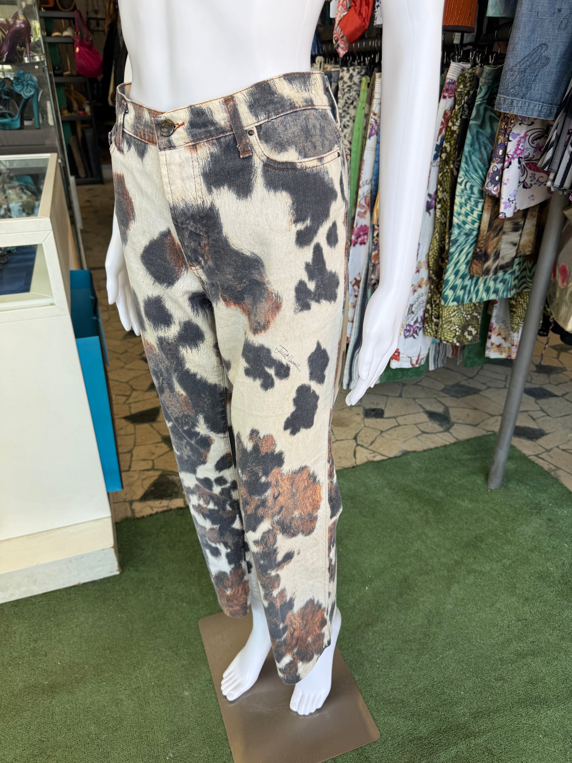 Jeans Roberto Cavalli pezzato micca 00s