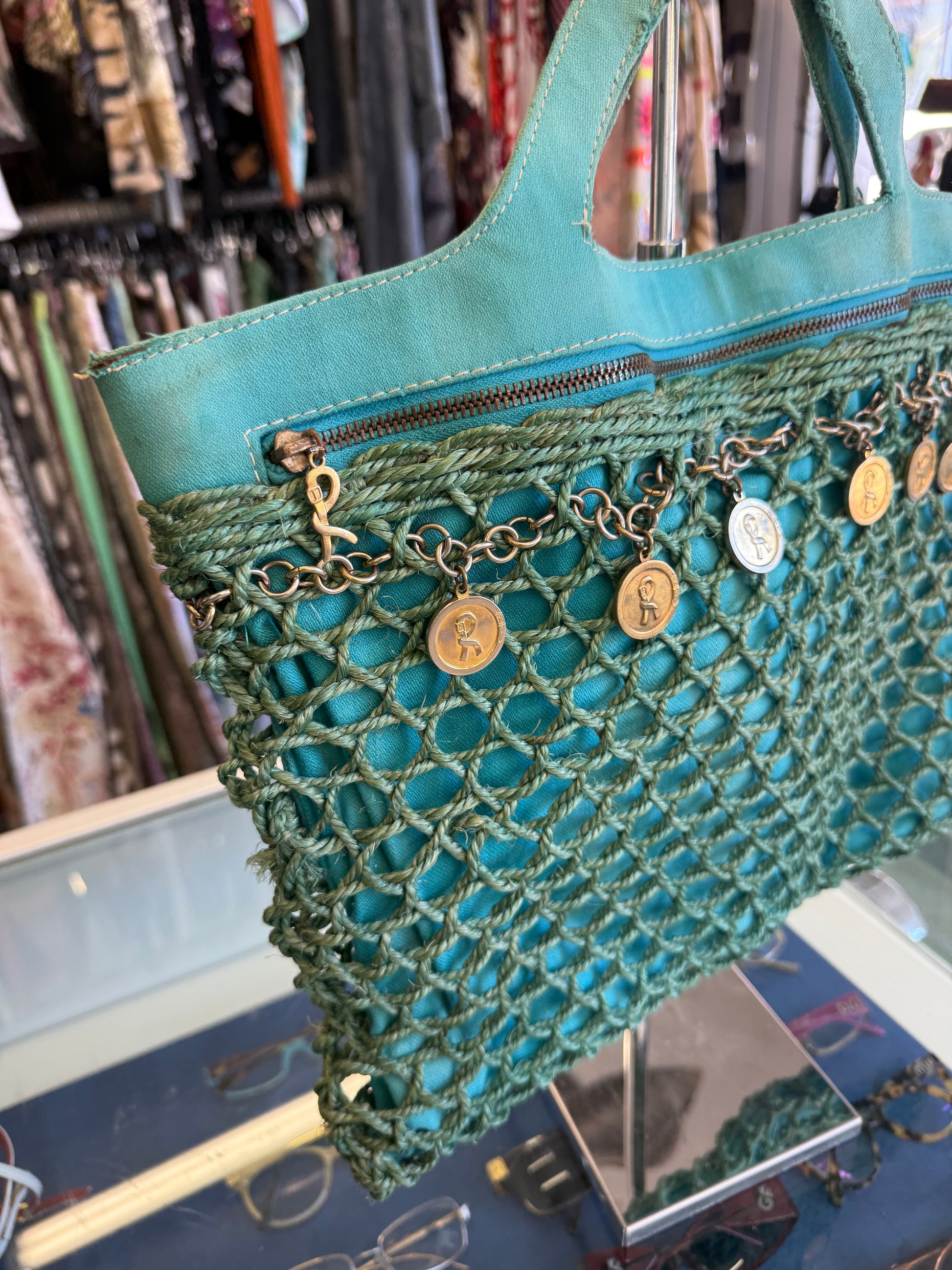 Borsa estiva Roberta Di Camerino paglia intrecciata 60s