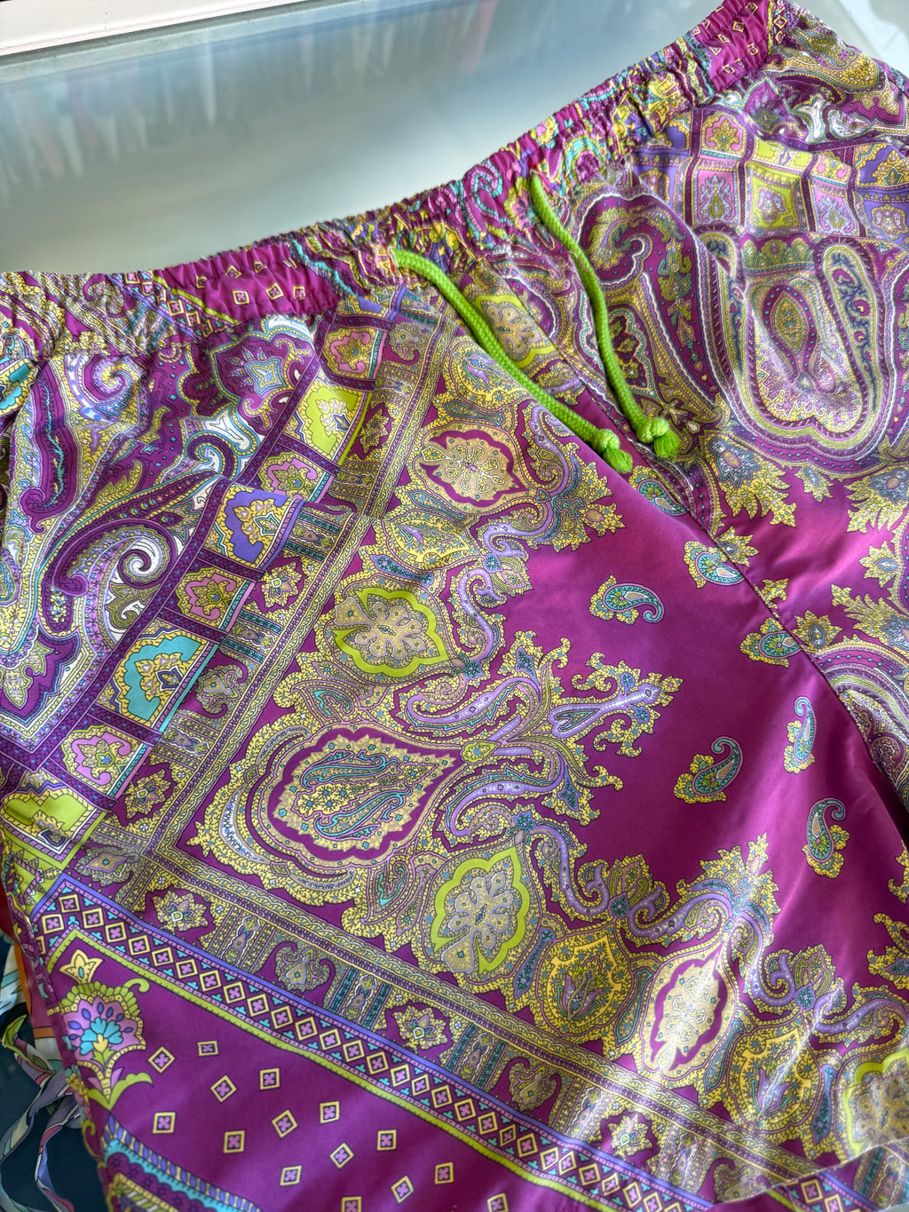 Costume da bagno Etro stampa paisley viola 00s