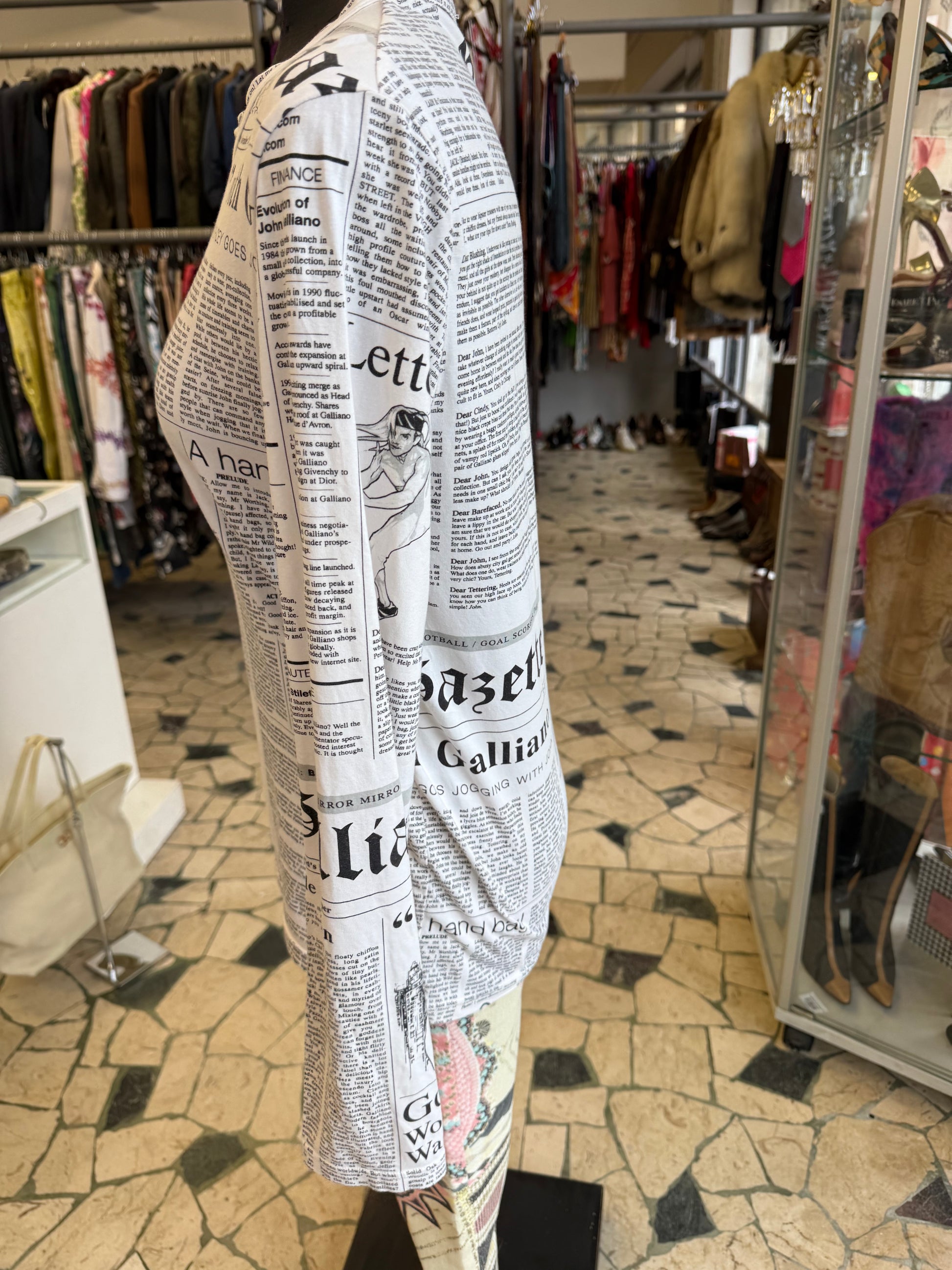 Top manica lunga John Galliano gazette 2000”