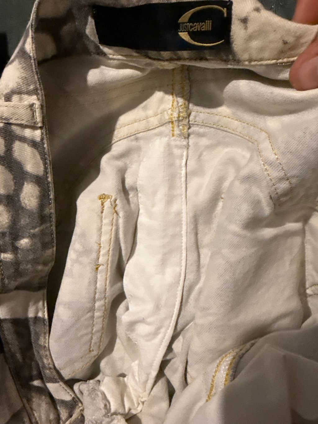 Jeans stampa squama cocco Roberto Cavalli Just 2000” pinochietto