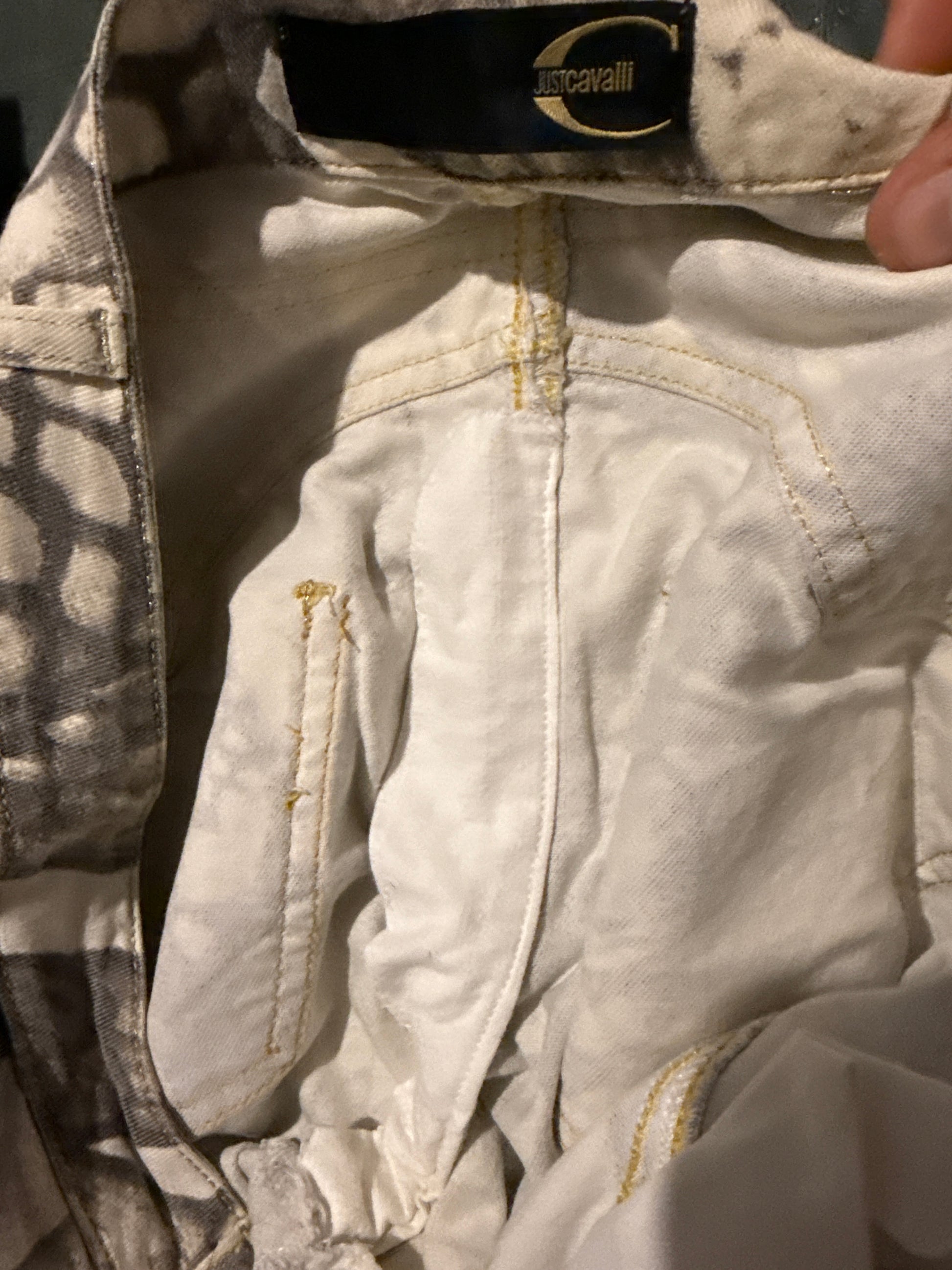 Jeans stampa squama cocco Roberto Cavalli Just 2000” pinochietto