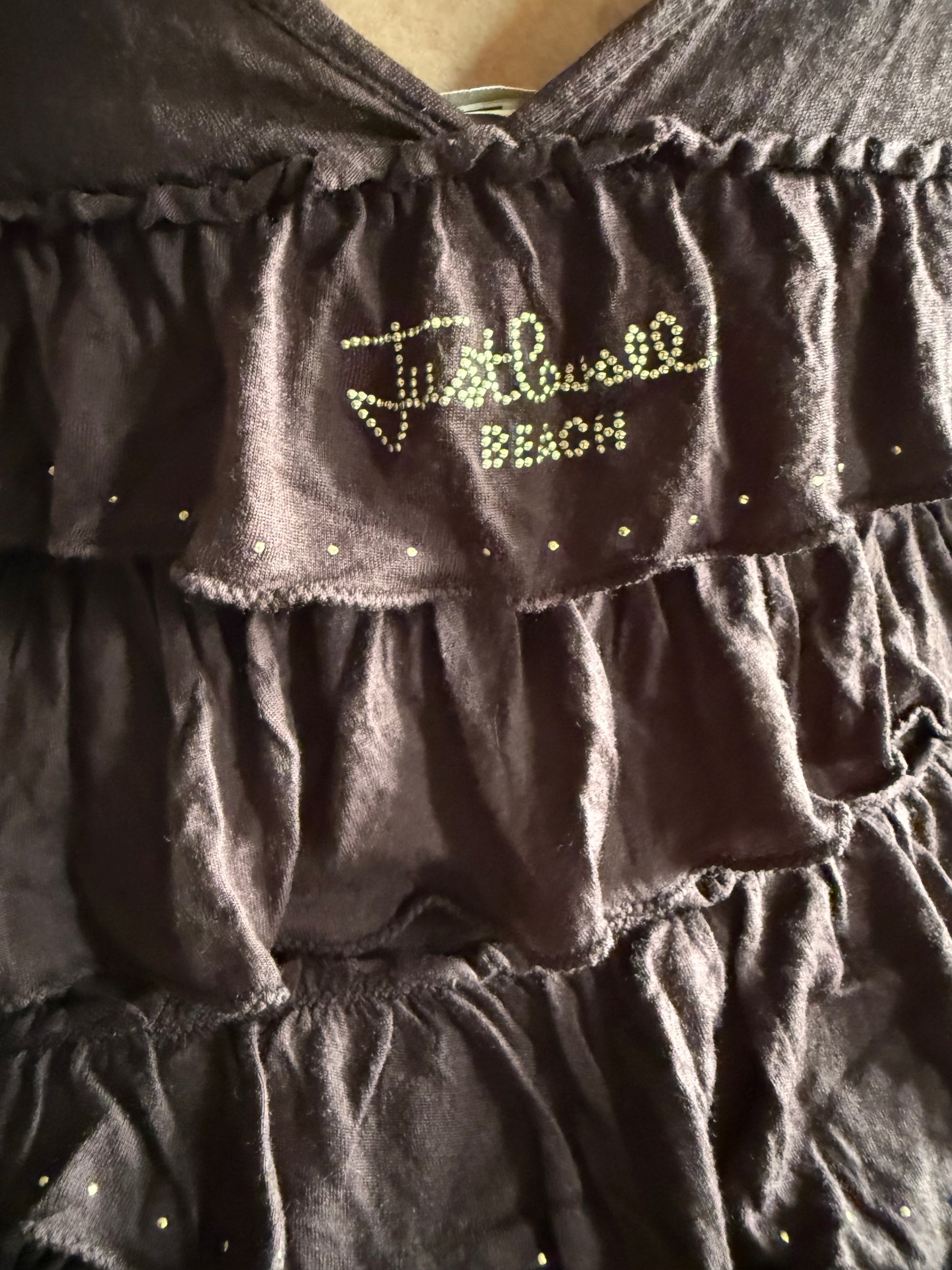 Abito Roberto Cavalli marrone ed oro Just 2000”