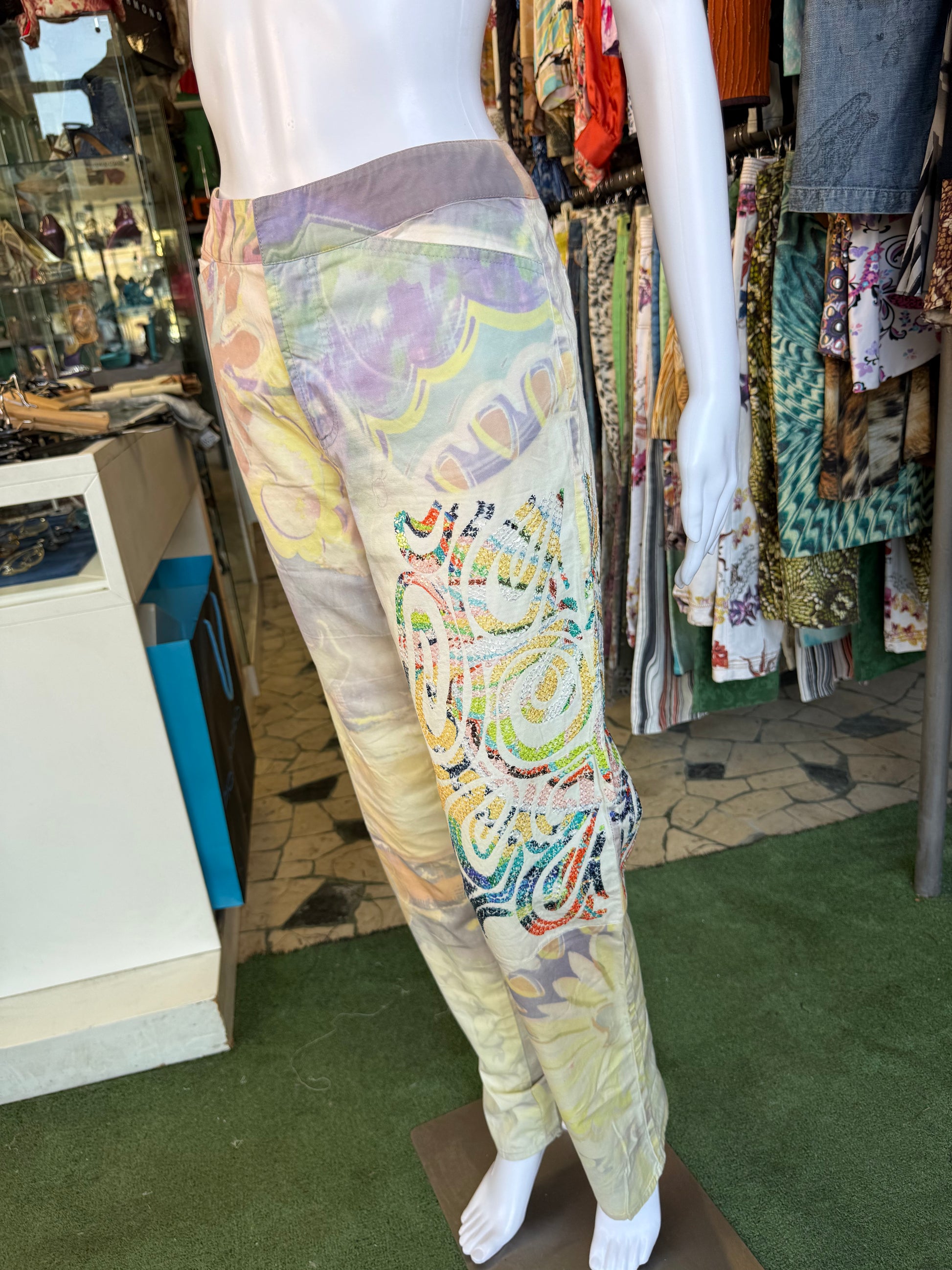 Pantalone Gianfranco Ferrè ricamato 00s