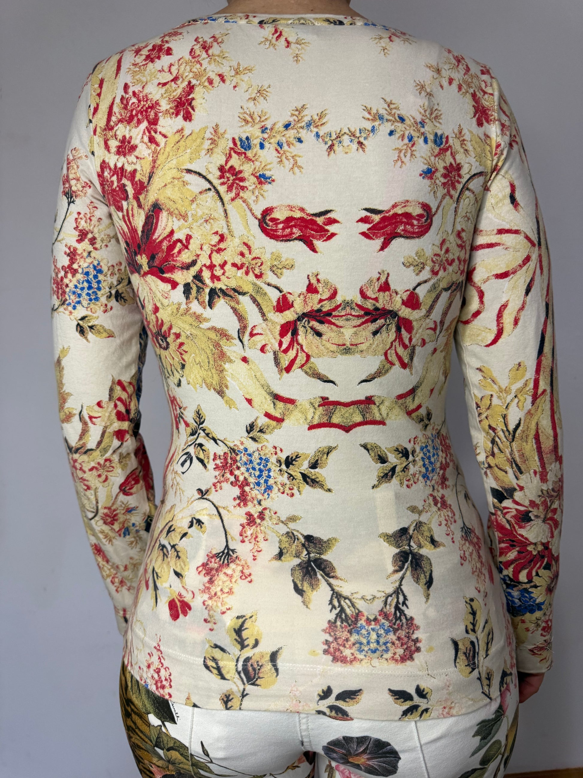 Top floreale bouquet Roberto Cavalli Just 2000”