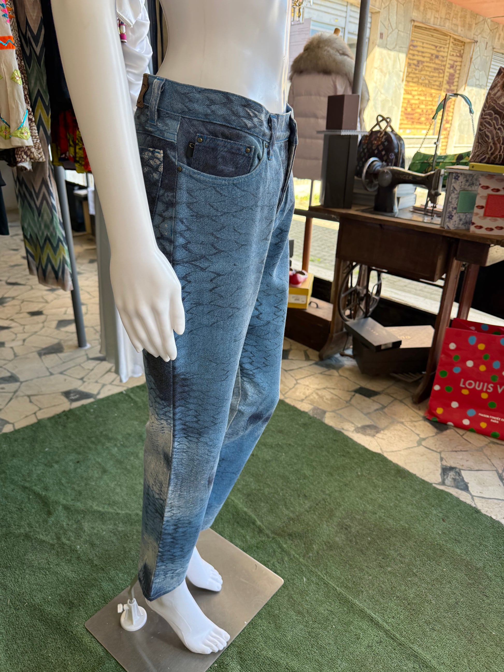 Jeans Roberto Cavalli blue fish 2000”