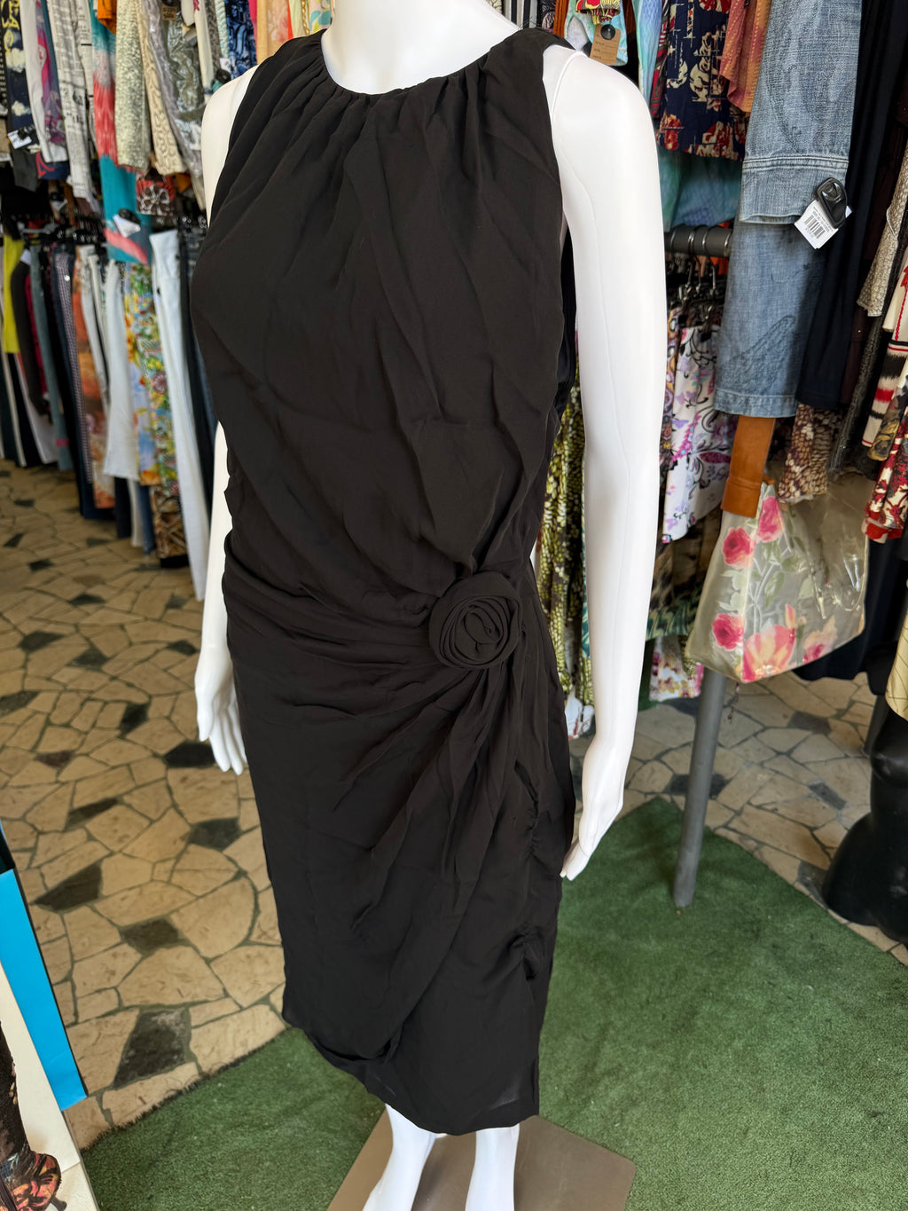 Abito Moschino fiore seta 2000s