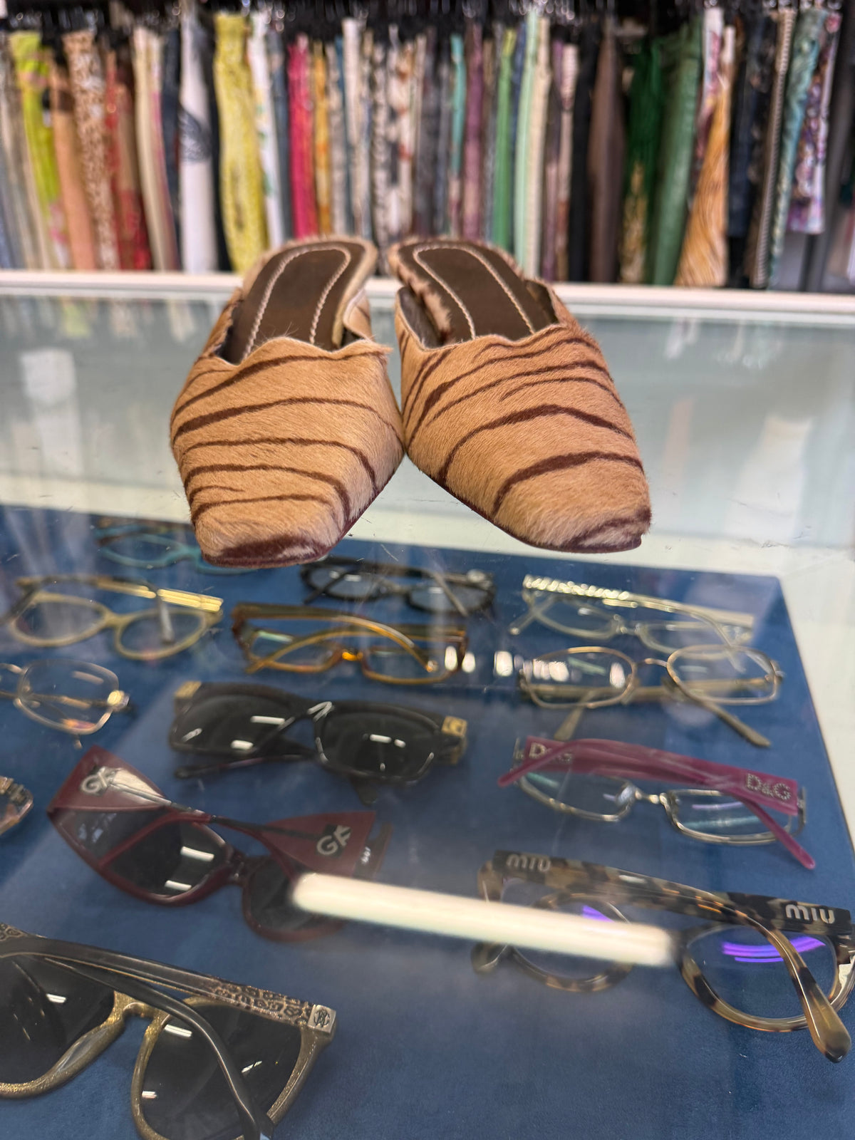Sabot Valentino Garavani cavallino zebrato 90s/00s