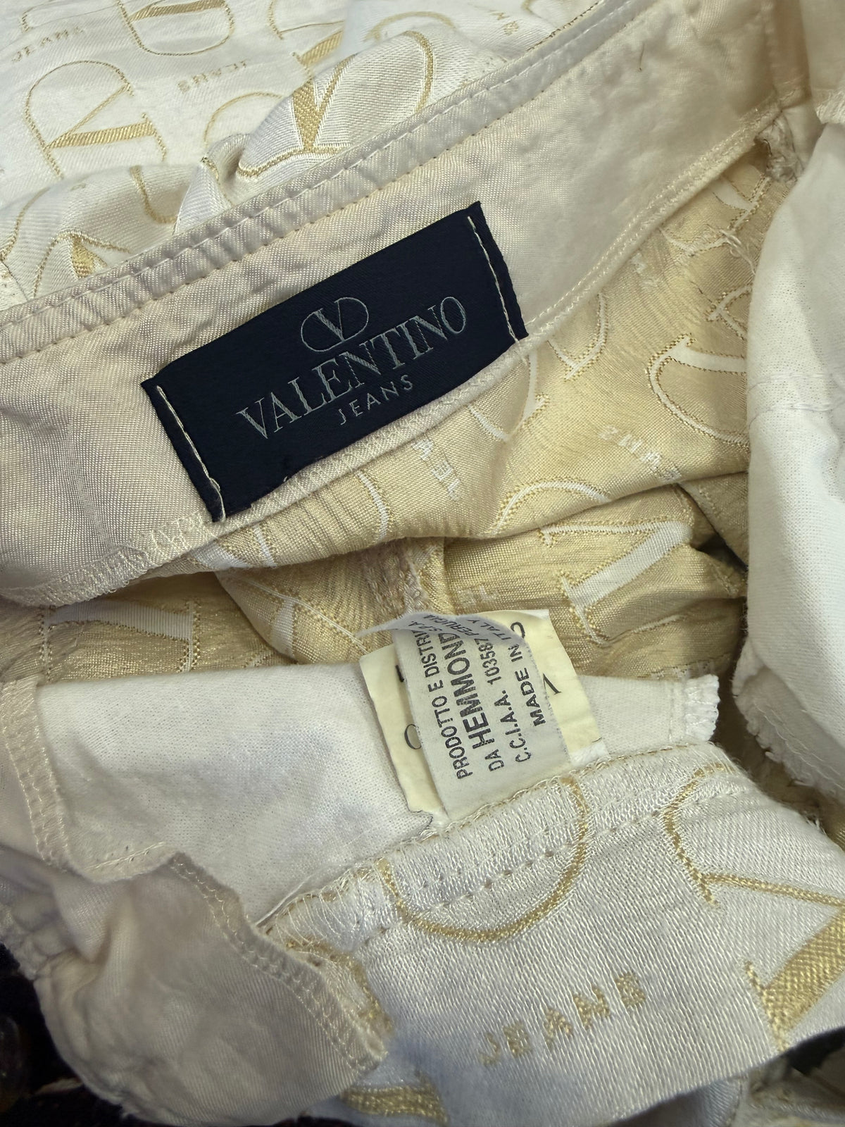 Pantalone Valentino Garavani V logo anni 90s