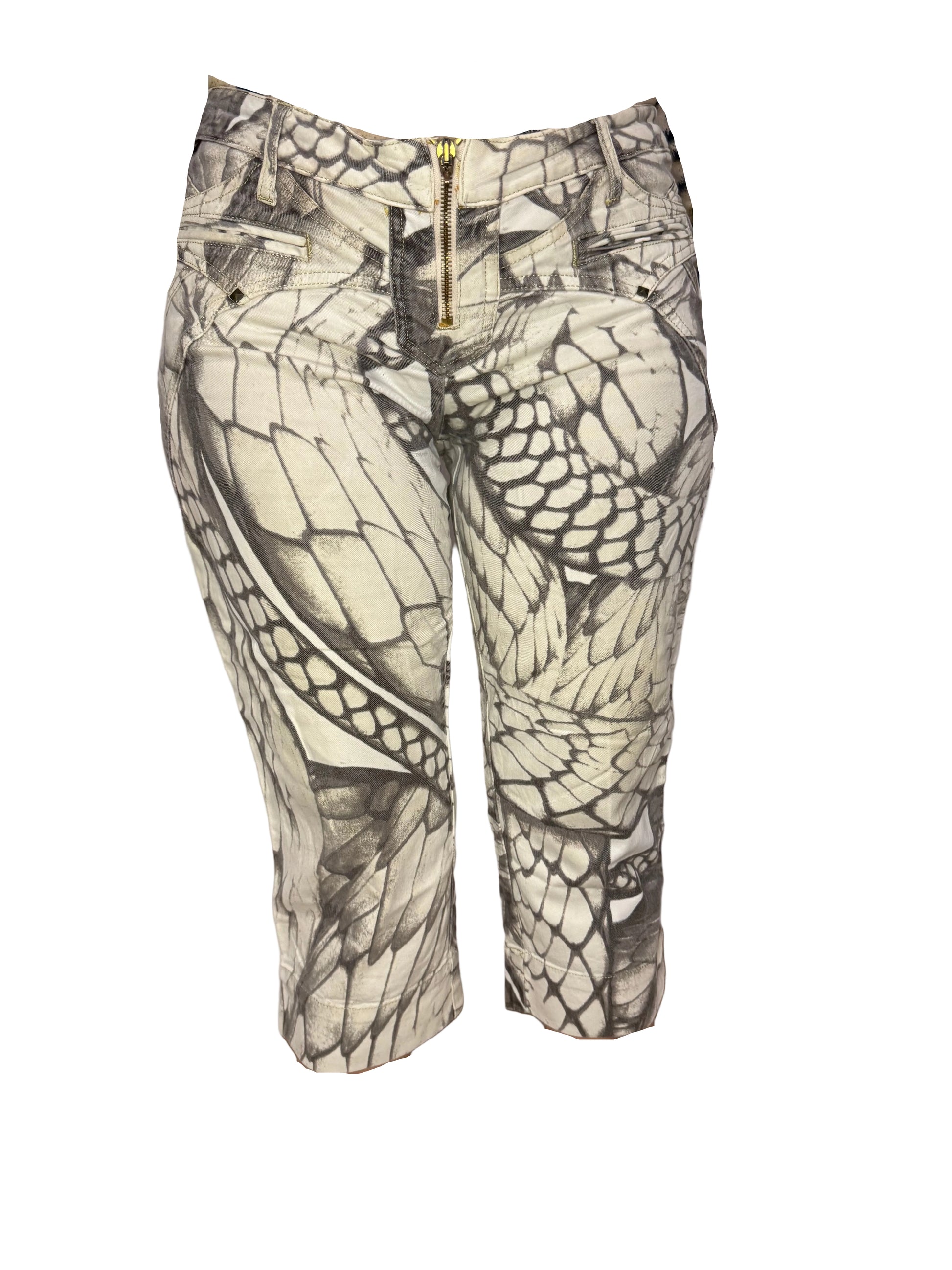 Jeans stampa squama cocco Roberto Cavalli Just 2000” pinochietto