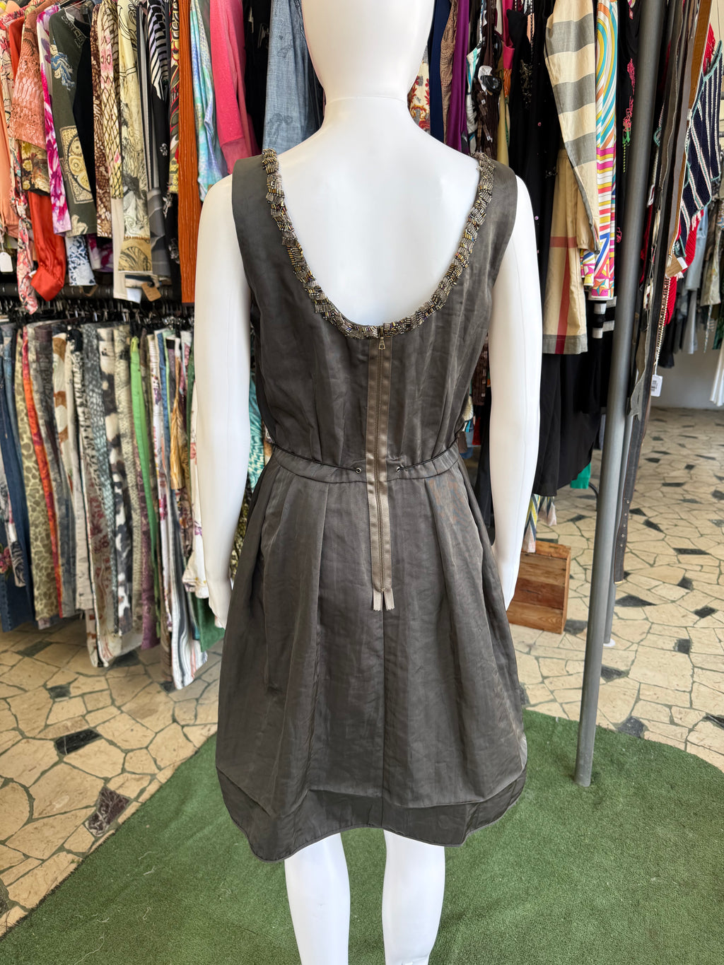 Abito Marni in nylon ricamato 00s