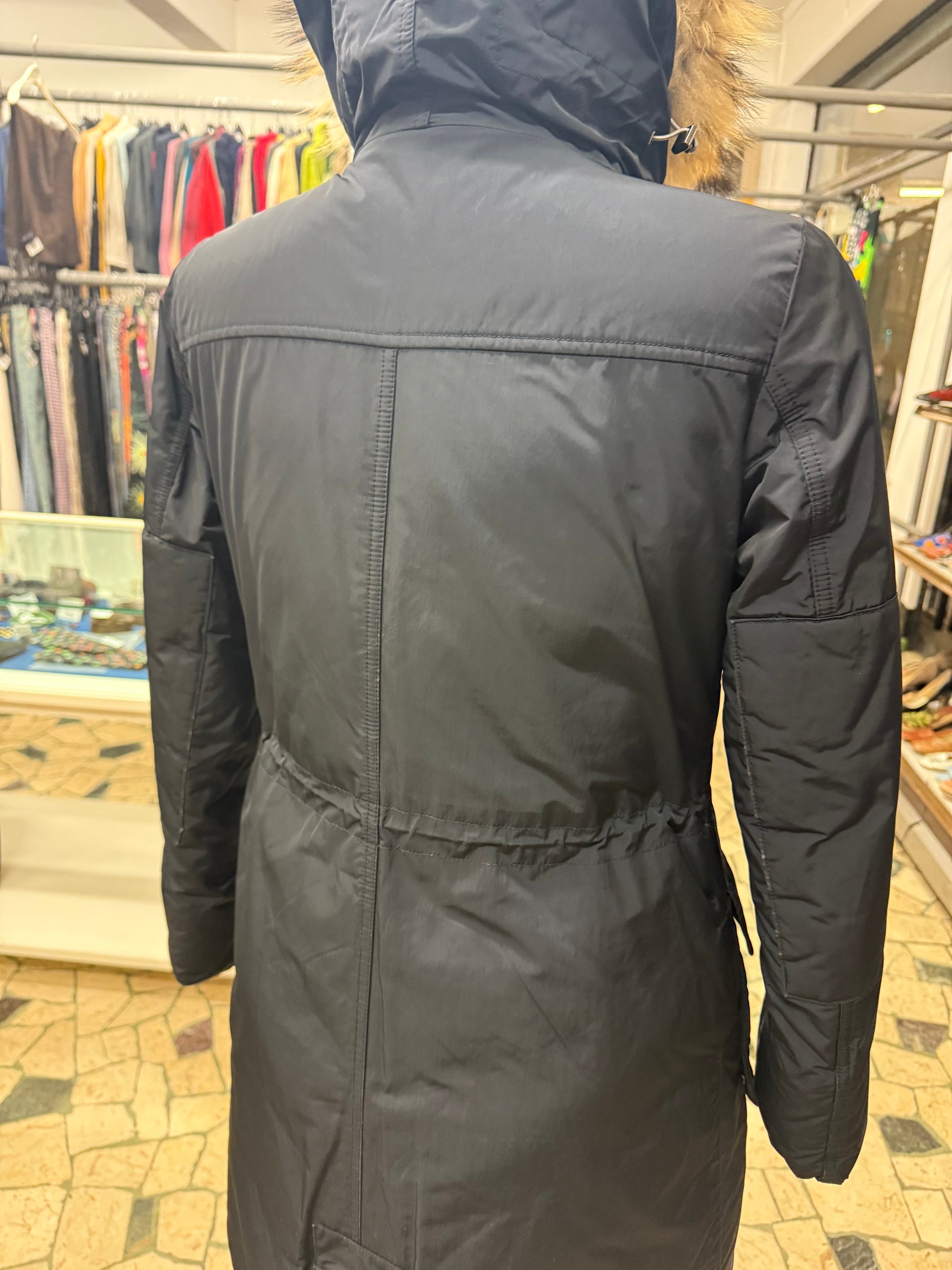 Giubbotto lungo Woolrich bordo coyote