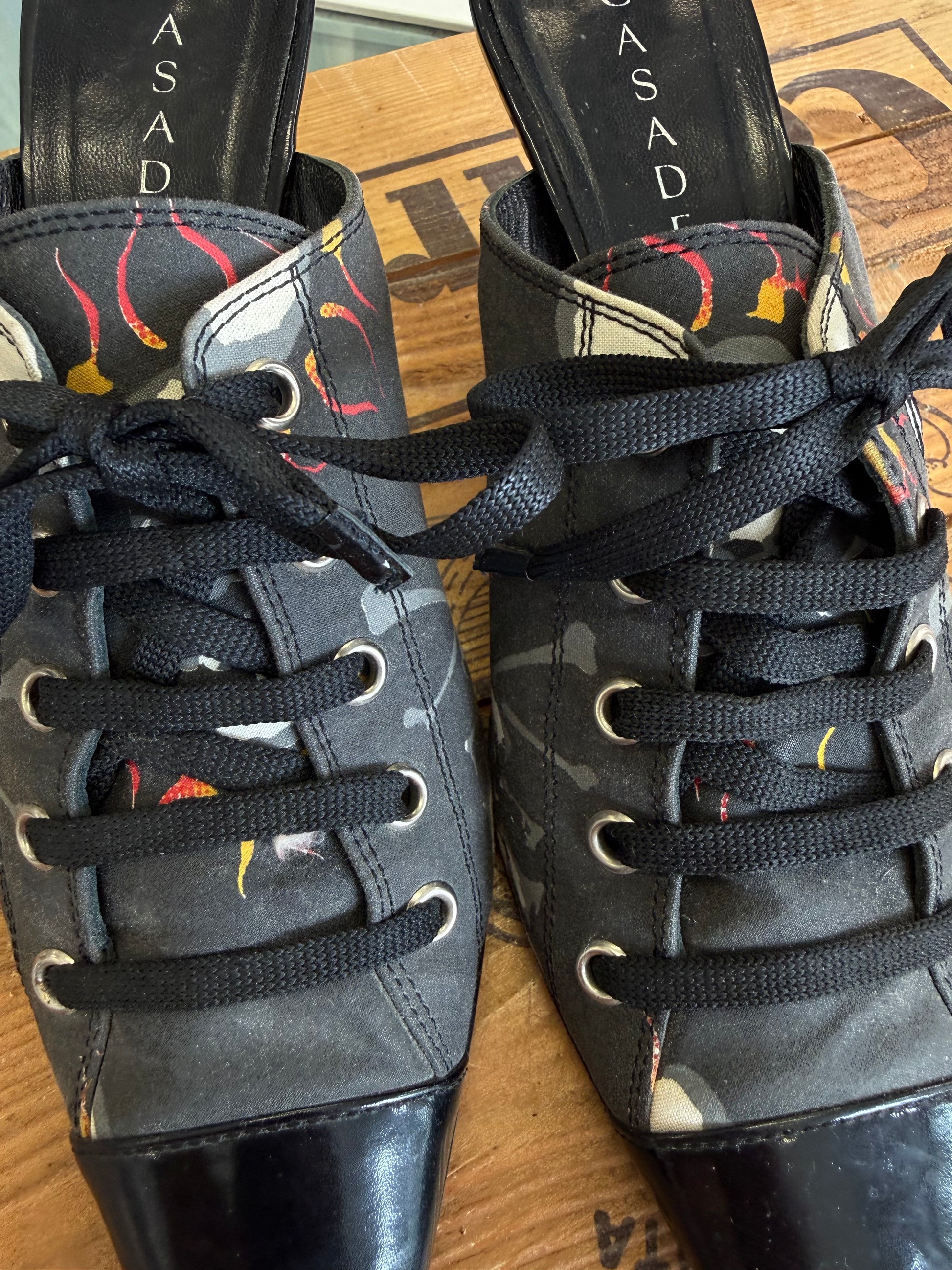 Sandali Sabot Casadei stringati Tatoo 2000s