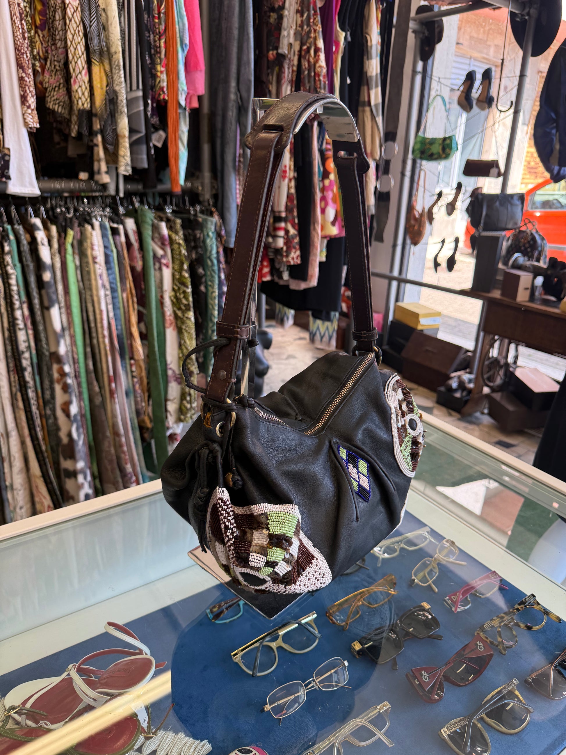 Borsa Etro ricamata in perline navajo 00s