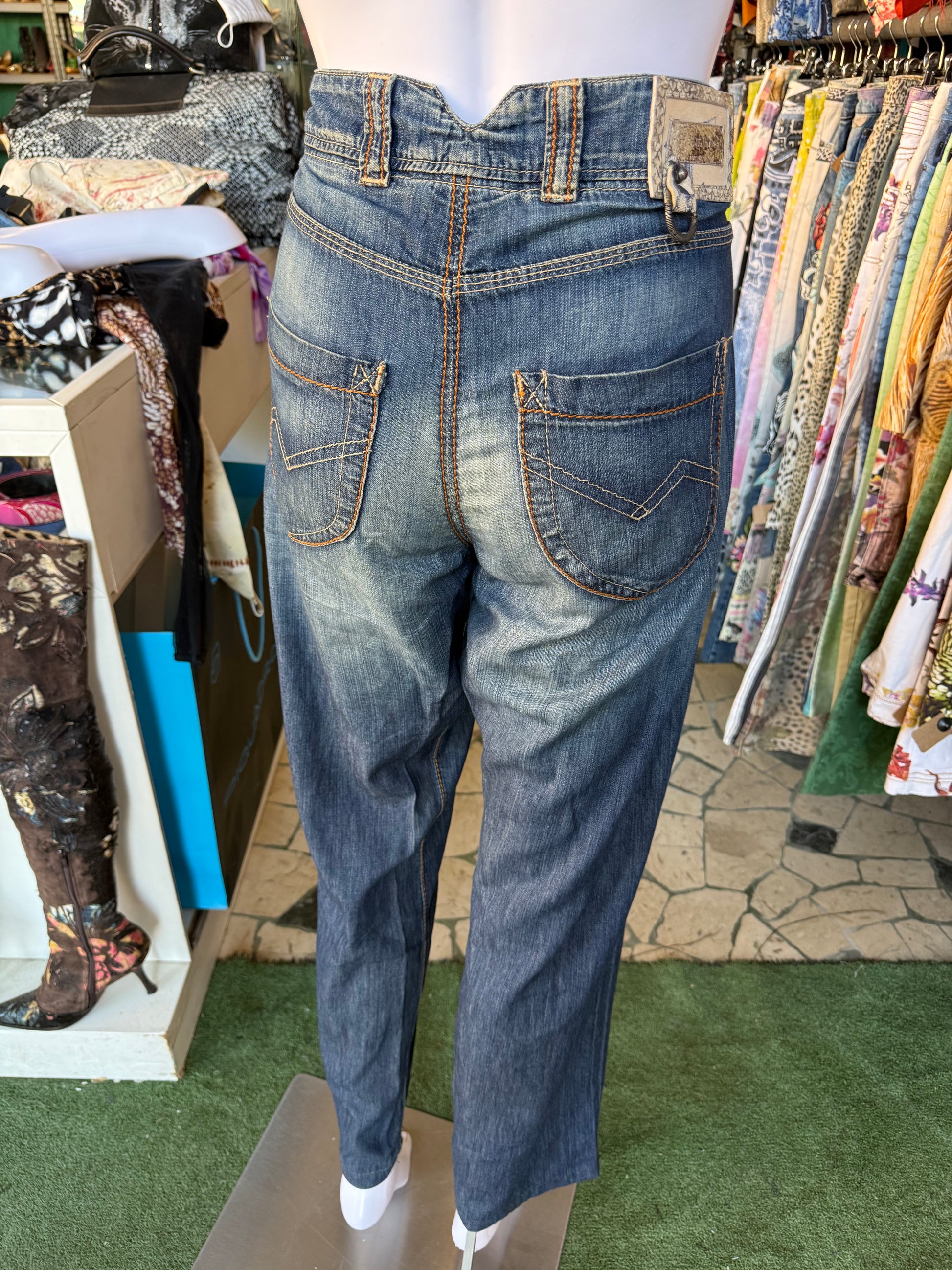 Jeans Roberto Cavalli FW2005 dettagli in pitone