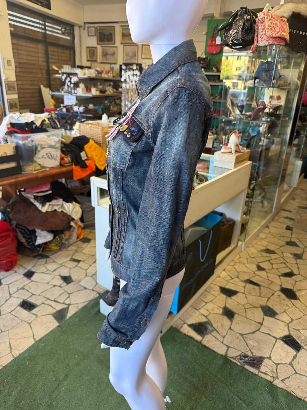 Giacca John Galliano ricamata 2000s