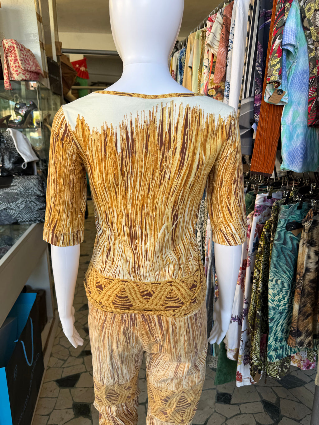 Completo Roberto Cavalli paglia ed intreccio 2000s